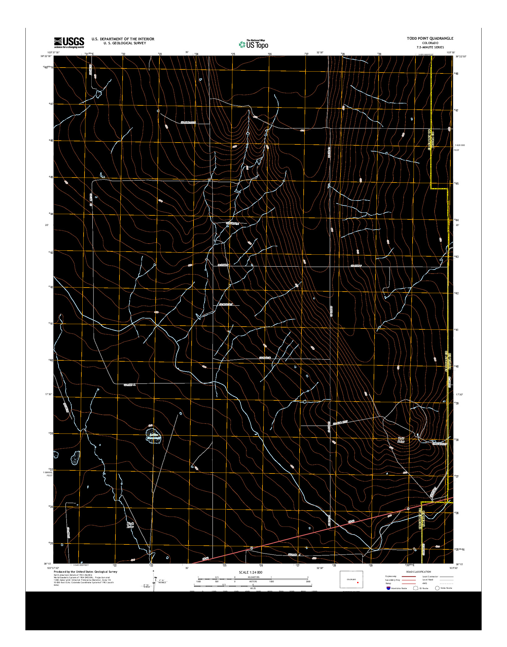 USGS US TOPO 7.5-MINUTE MAP FOR TODD POINT, CO 2013