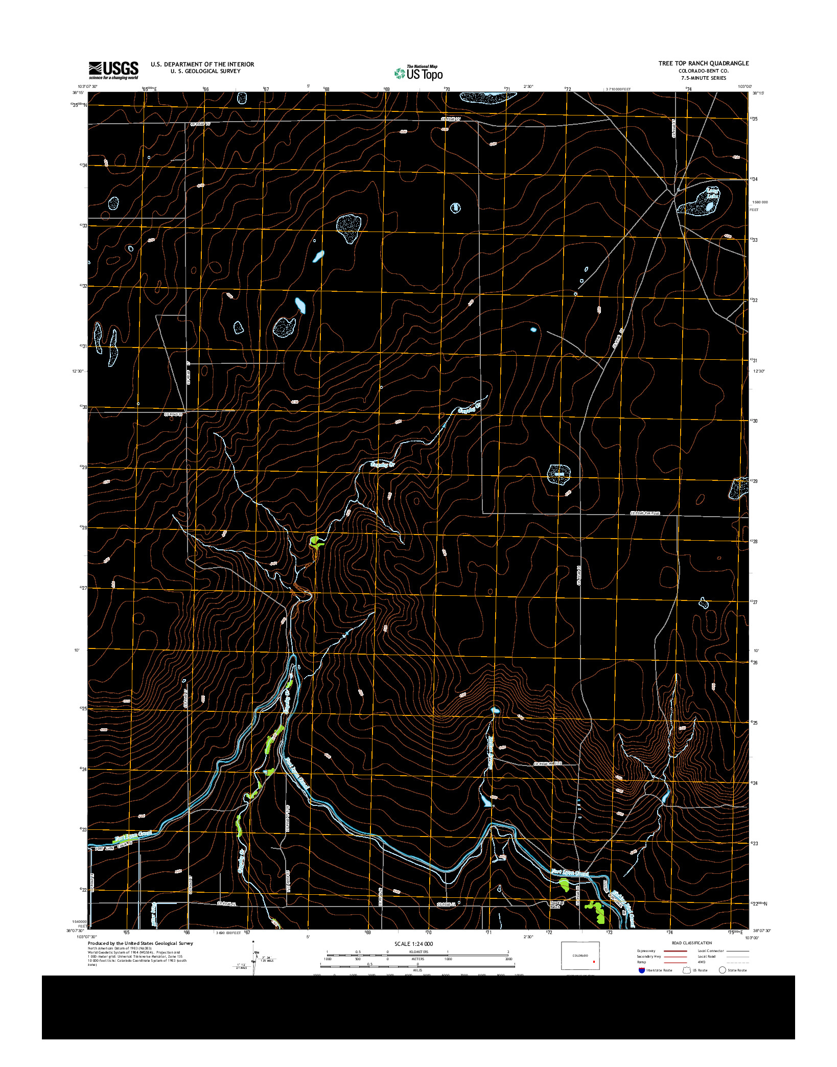 USGS US TOPO 7.5-MINUTE MAP FOR TREE TOP RANCH, CO 2013