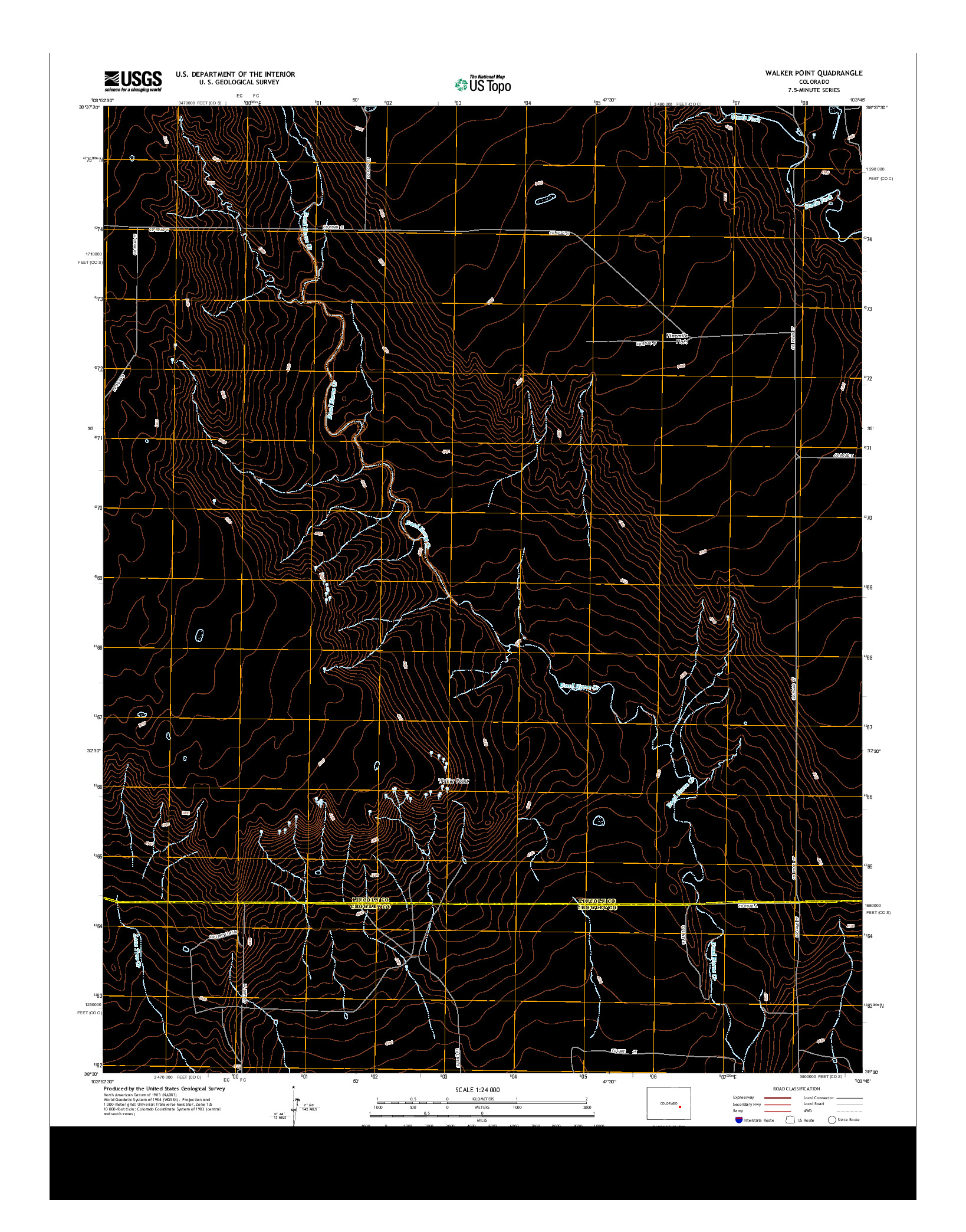 USGS US TOPO 7.5-MINUTE MAP FOR WALKER POINT, CO 2013