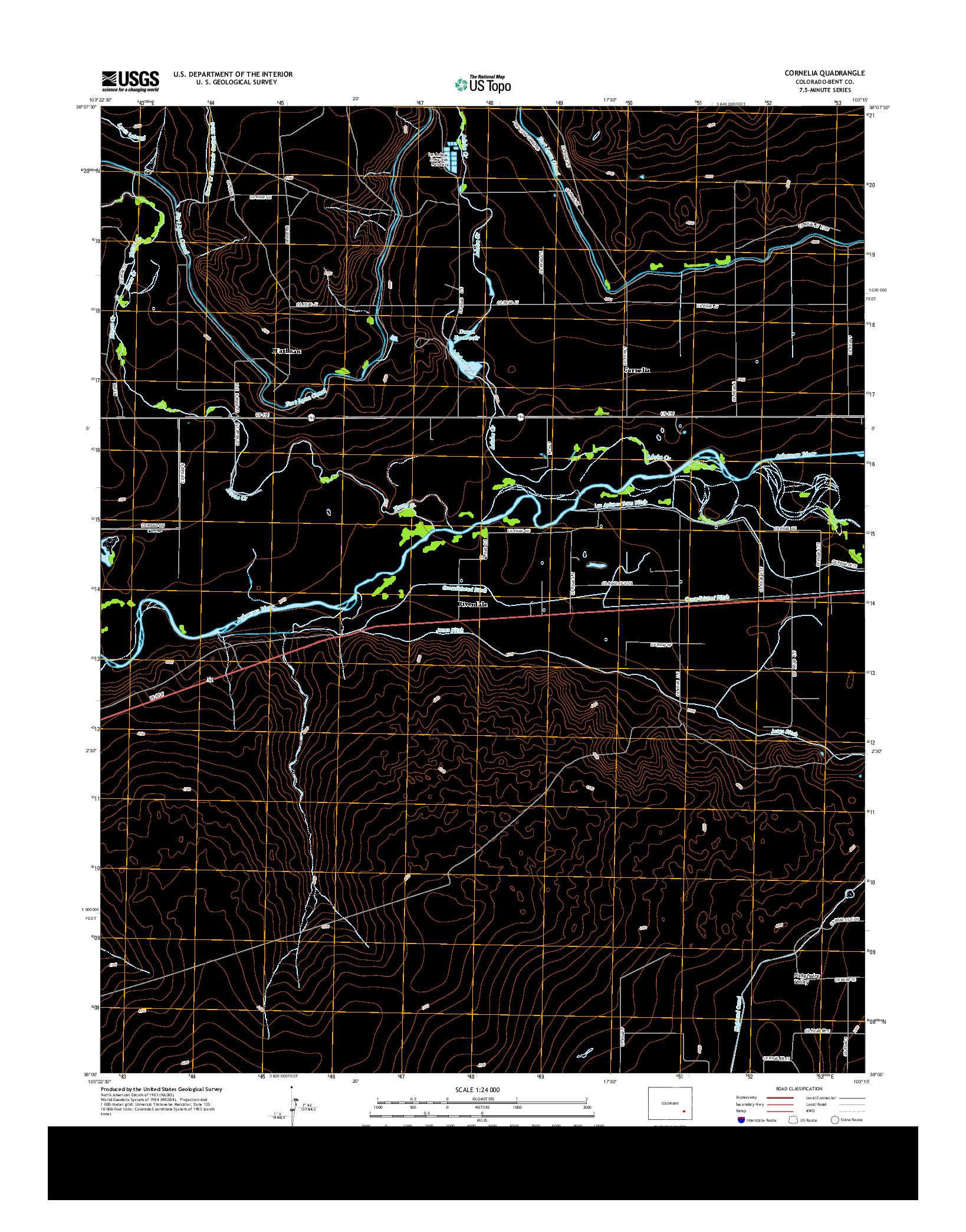USGS US TOPO 7.5-MINUTE MAP FOR CORNELIA, CO 2013
