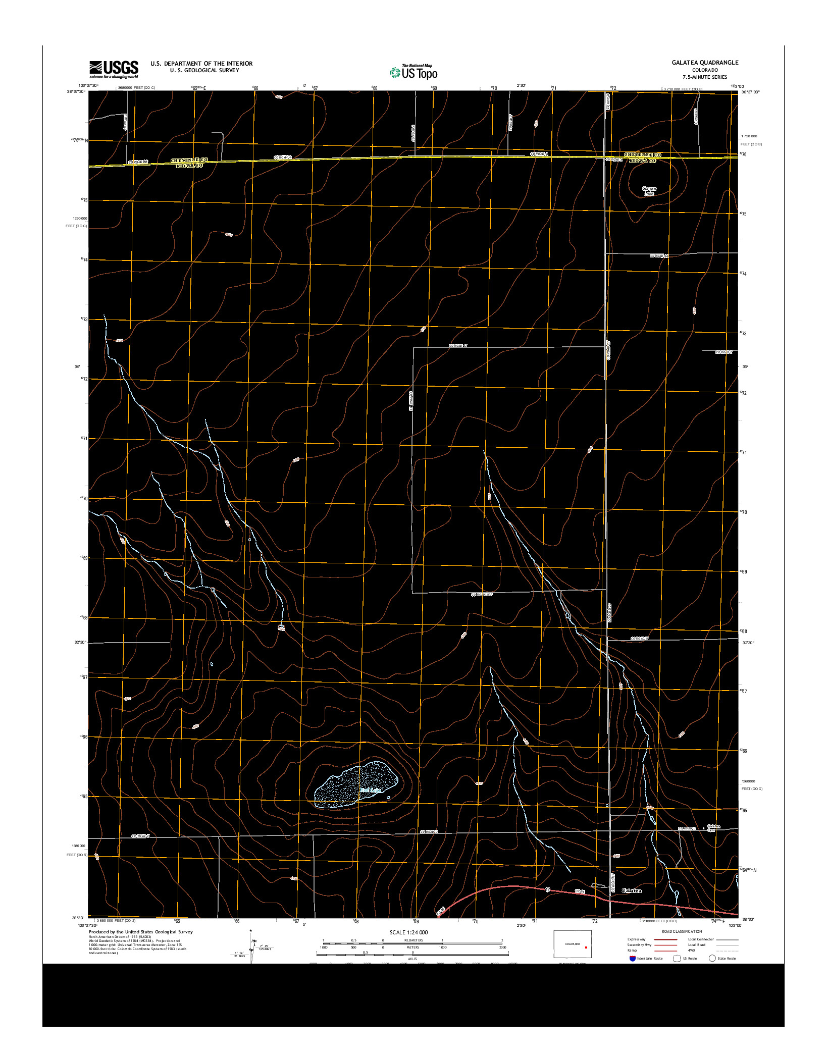 USGS US TOPO 7.5-MINUTE MAP FOR GALATEA, CO 2013