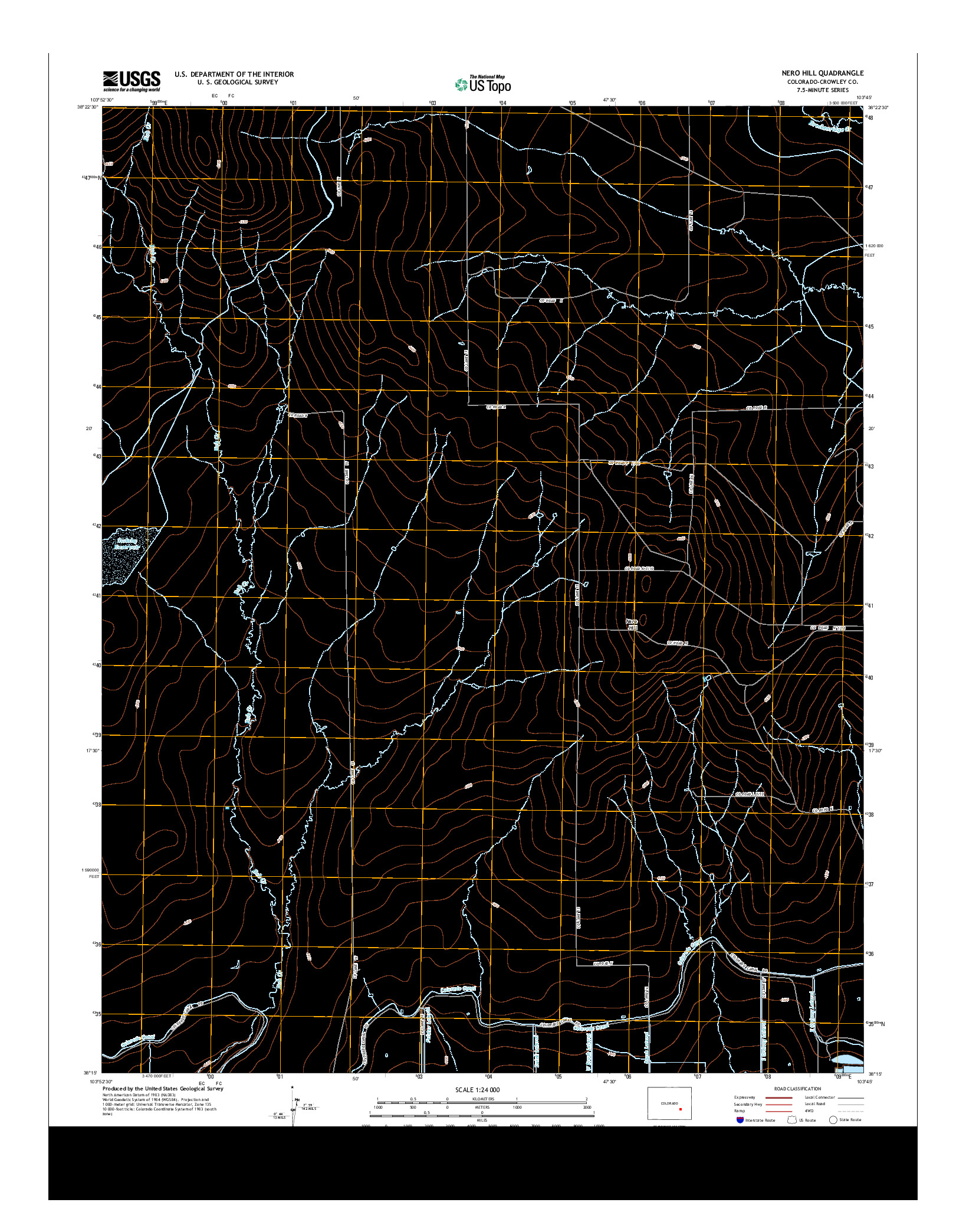 USGS US TOPO 7.5-MINUTE MAP FOR NERO HILL, CO 2013