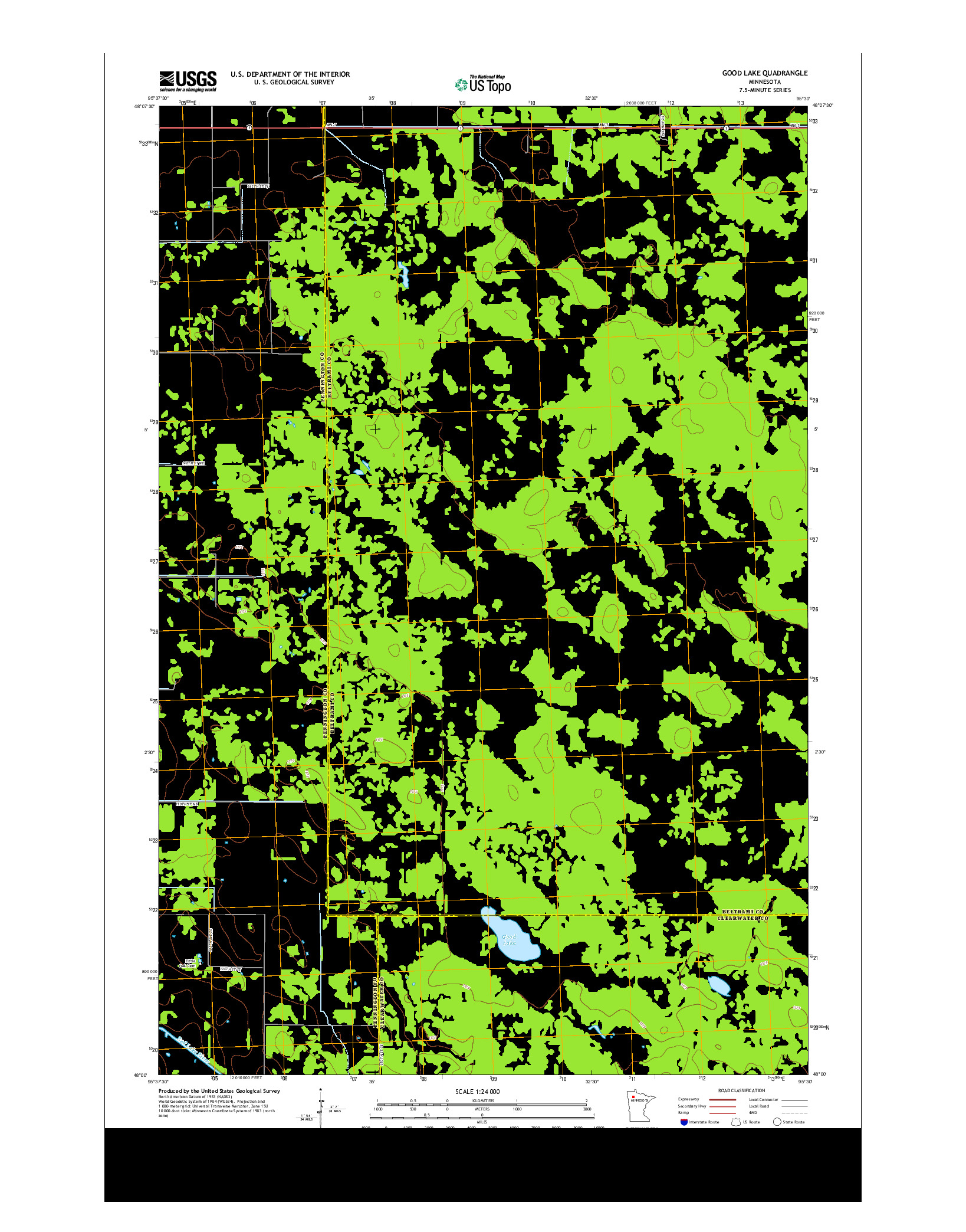 USGS US TOPO 7.5-MINUTE MAP FOR GOOD LAKE, MN 2013
