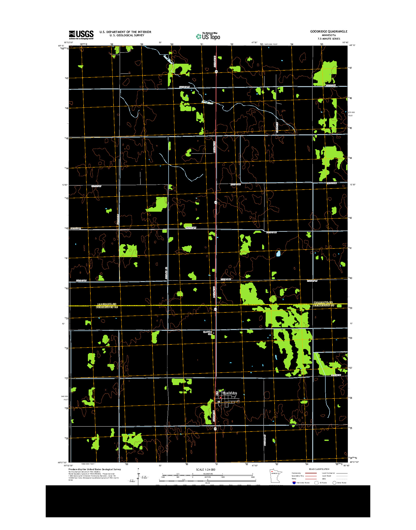 USGS US TOPO 7.5-MINUTE MAP FOR GOODRIDGE, MN 2013