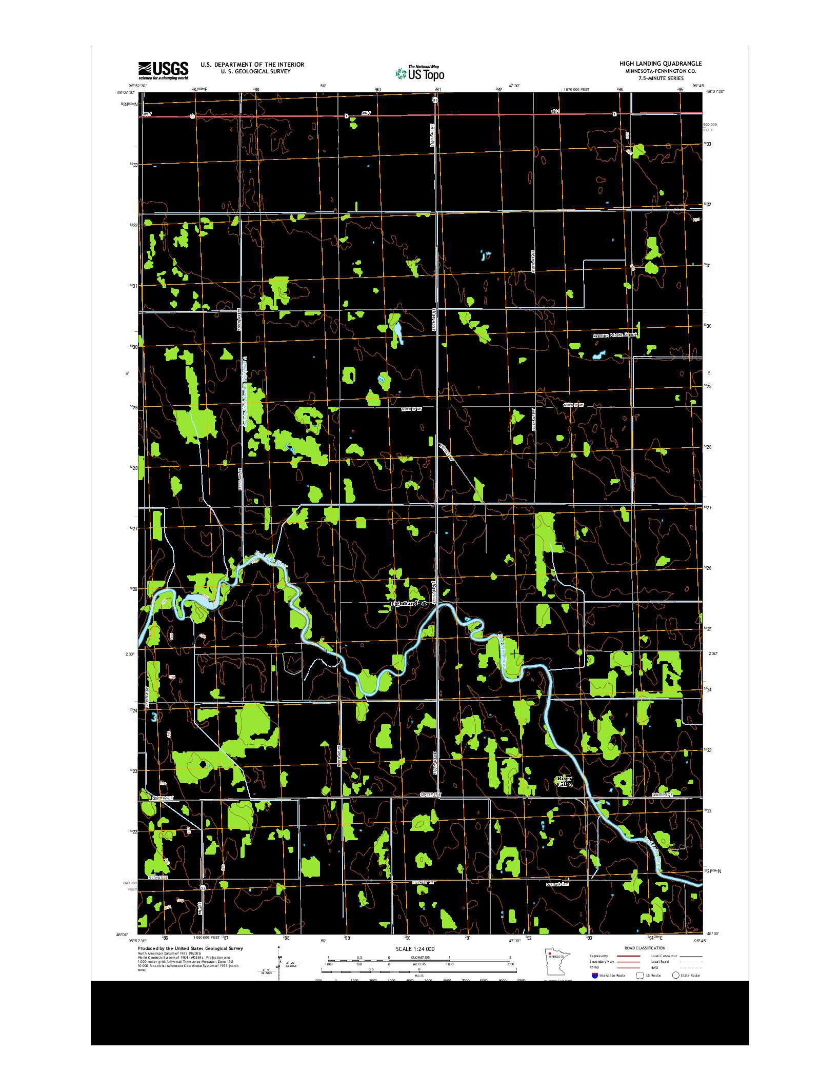 USGS US TOPO 7.5-MINUTE MAP FOR HIGH LANDING, MN 2013