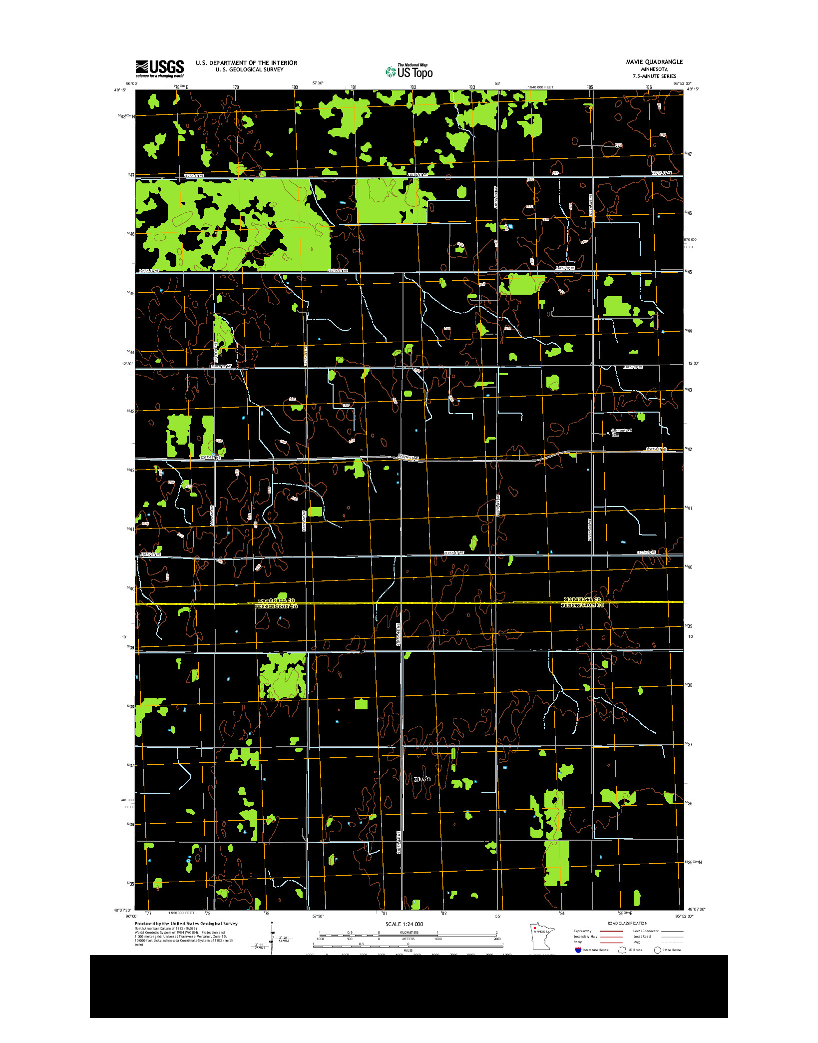 USGS US TOPO 7.5-MINUTE MAP FOR MAVIE, MN 2013