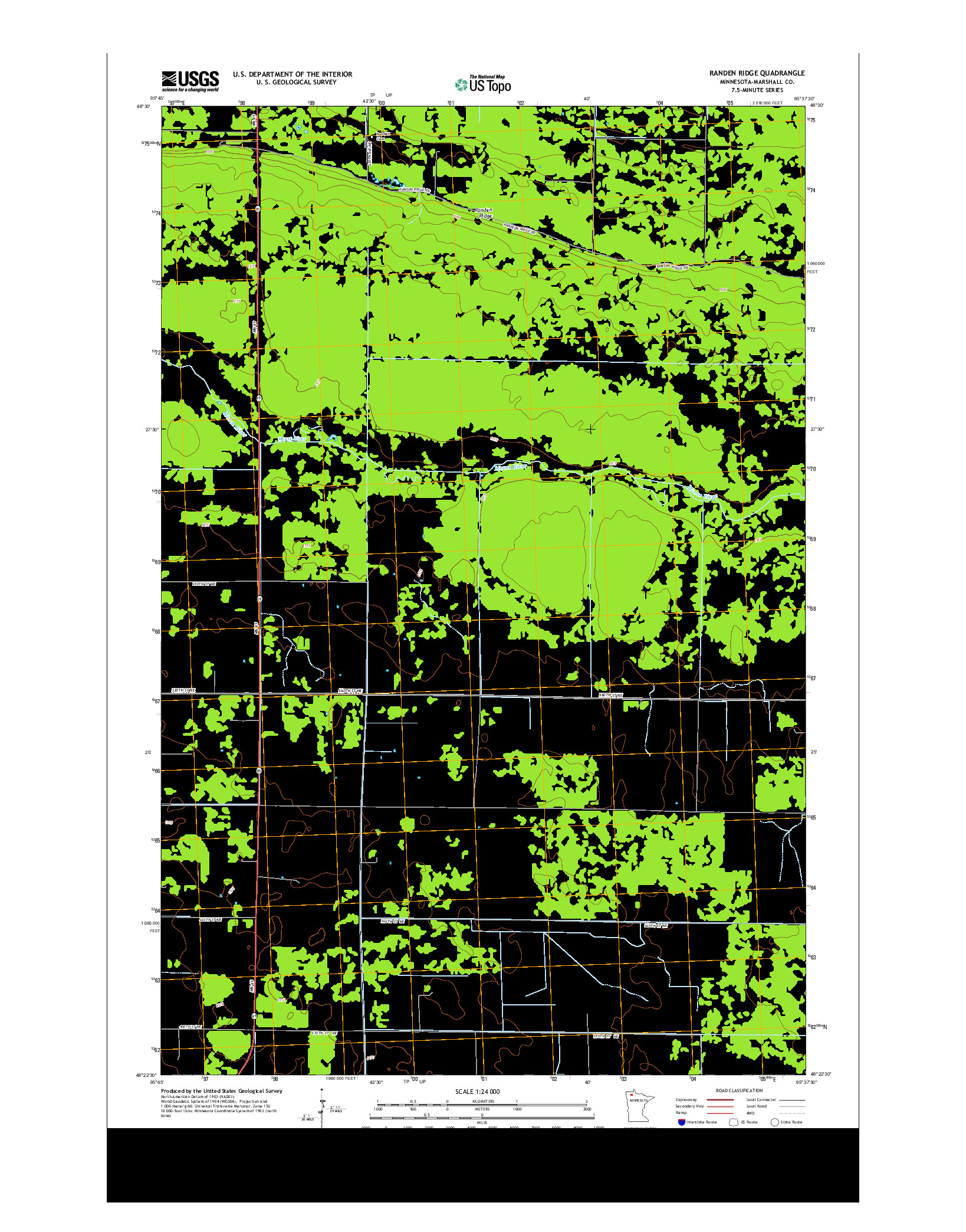 USGS US TOPO 7.5-MINUTE MAP FOR RANDEN RIDGE, MN 2013