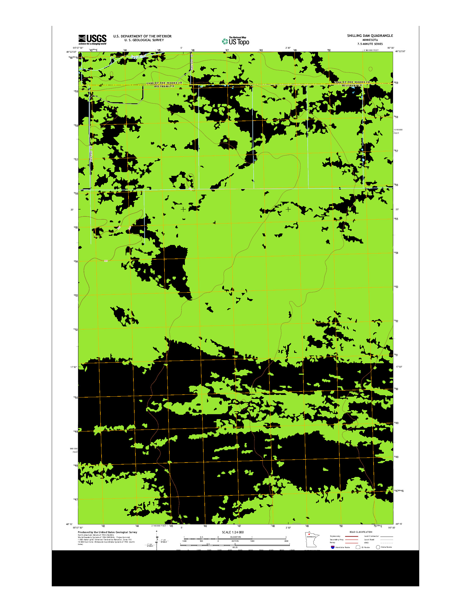 USGS US TOPO 7.5-MINUTE MAP FOR SHILLING DAM, MN 2013