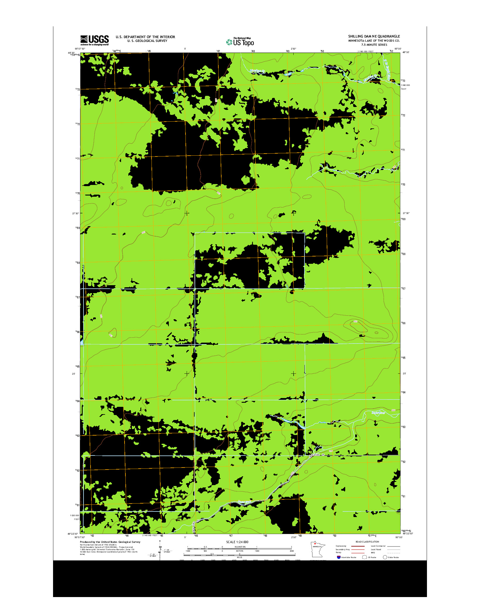 USGS US TOPO 7.5-MINUTE MAP FOR SHILLING DAM NE, MN 2013