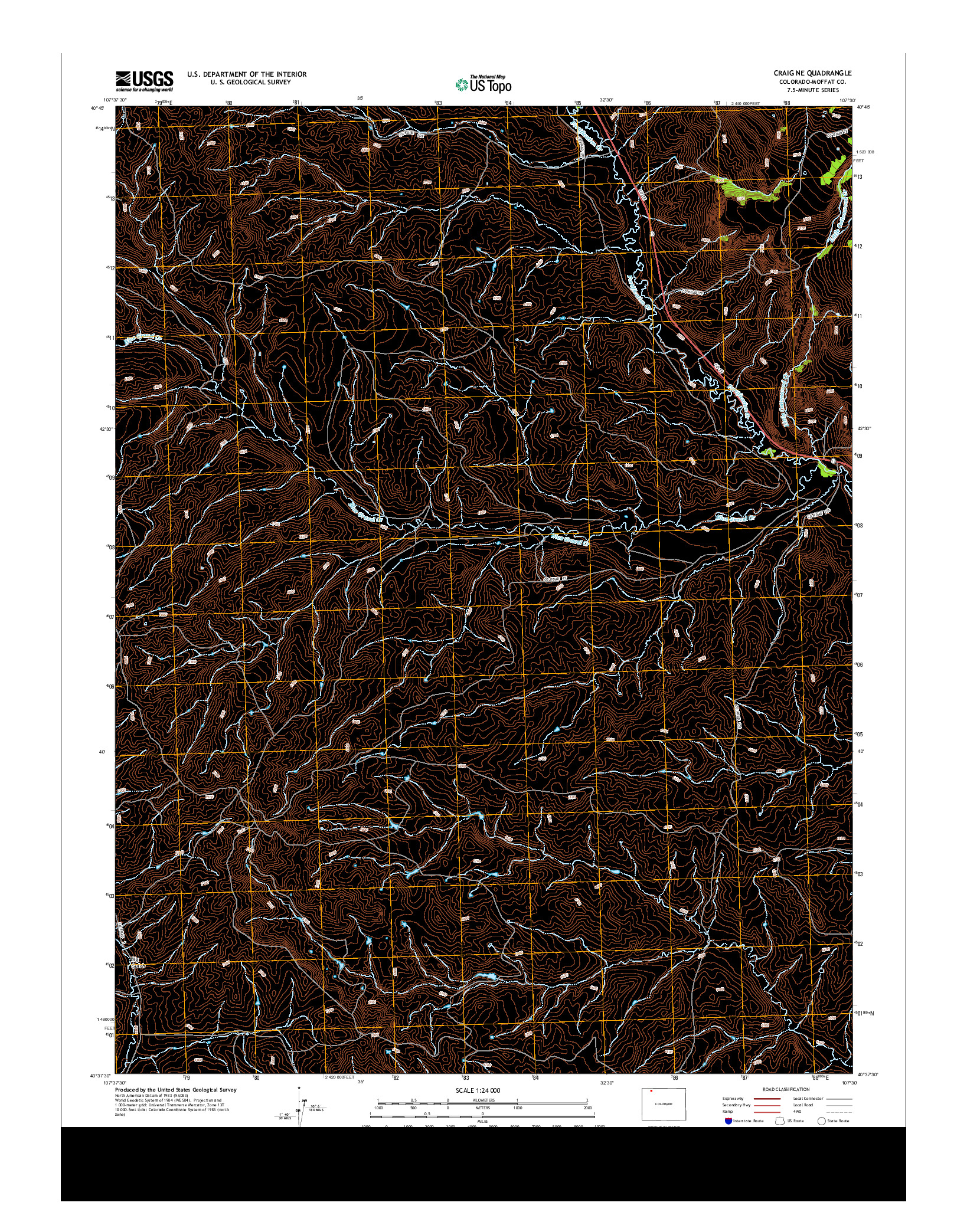 USGS US TOPO 7.5-MINUTE MAP FOR CRAIG NE, CO 2013