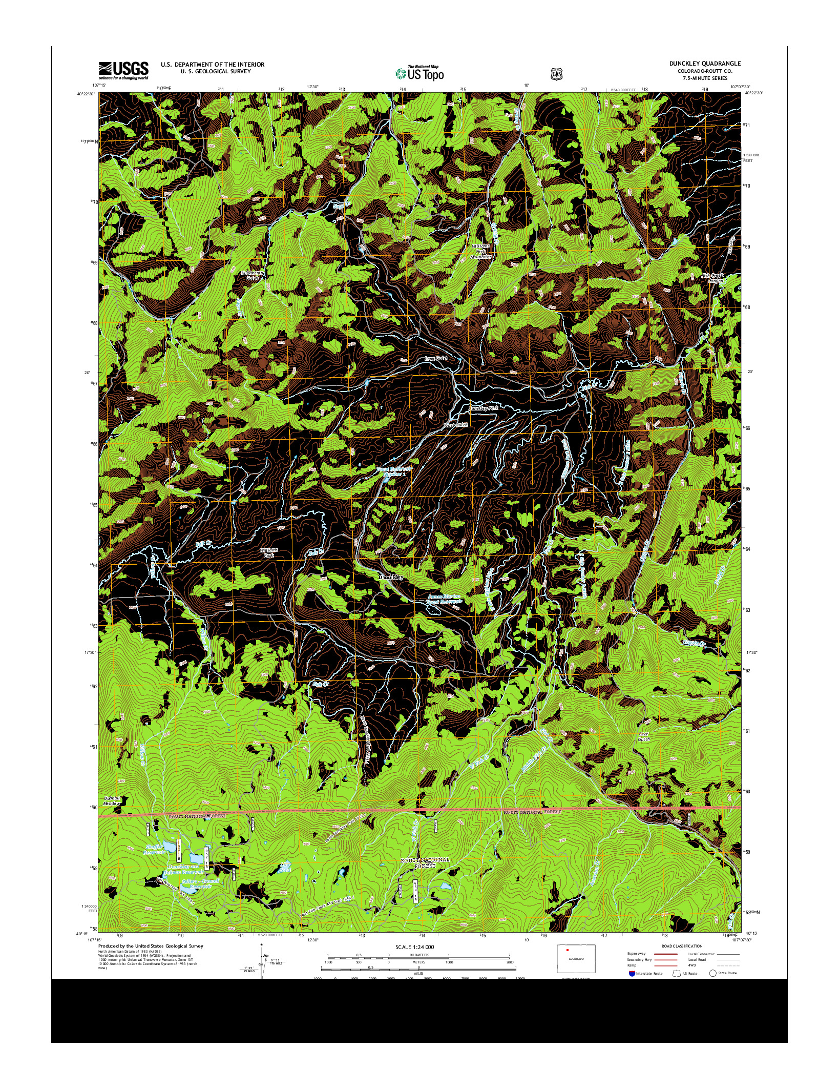 USGS US TOPO 7.5-MINUTE MAP FOR DUNCKLEY, CO 2013