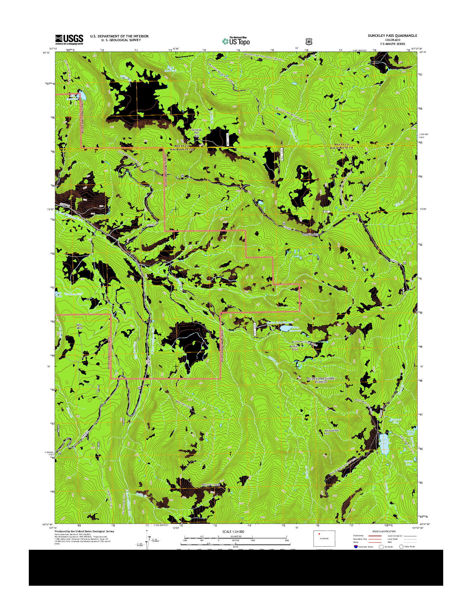 USGS US TOPO 7.5-MINUTE MAP FOR DUNCKLEY PASS, CO 2013