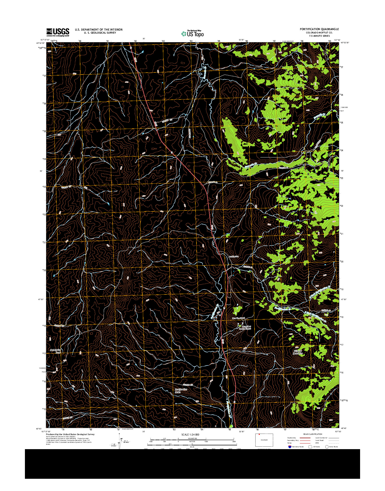 USGS US TOPO 7.5-MINUTE MAP FOR FORTIFICATION, CO 2013