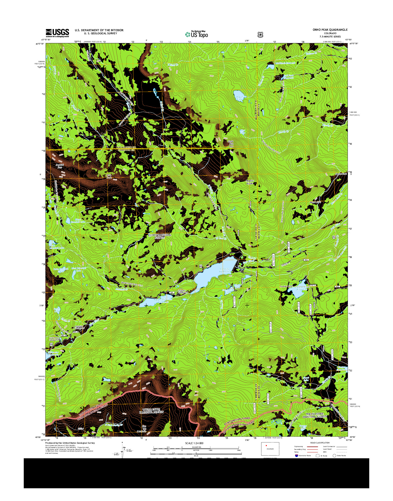 USGS US TOPO 7.5-MINUTE MAP FOR ORNO PEAK, CO 2013