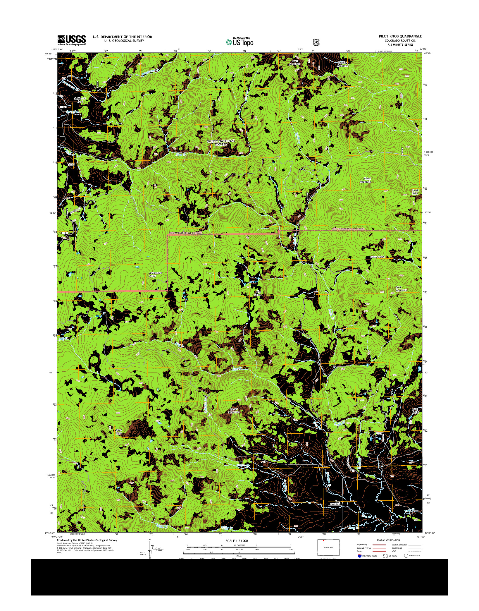 USGS US TOPO 7.5-MINUTE MAP FOR PILOT KNOB, CO 2013