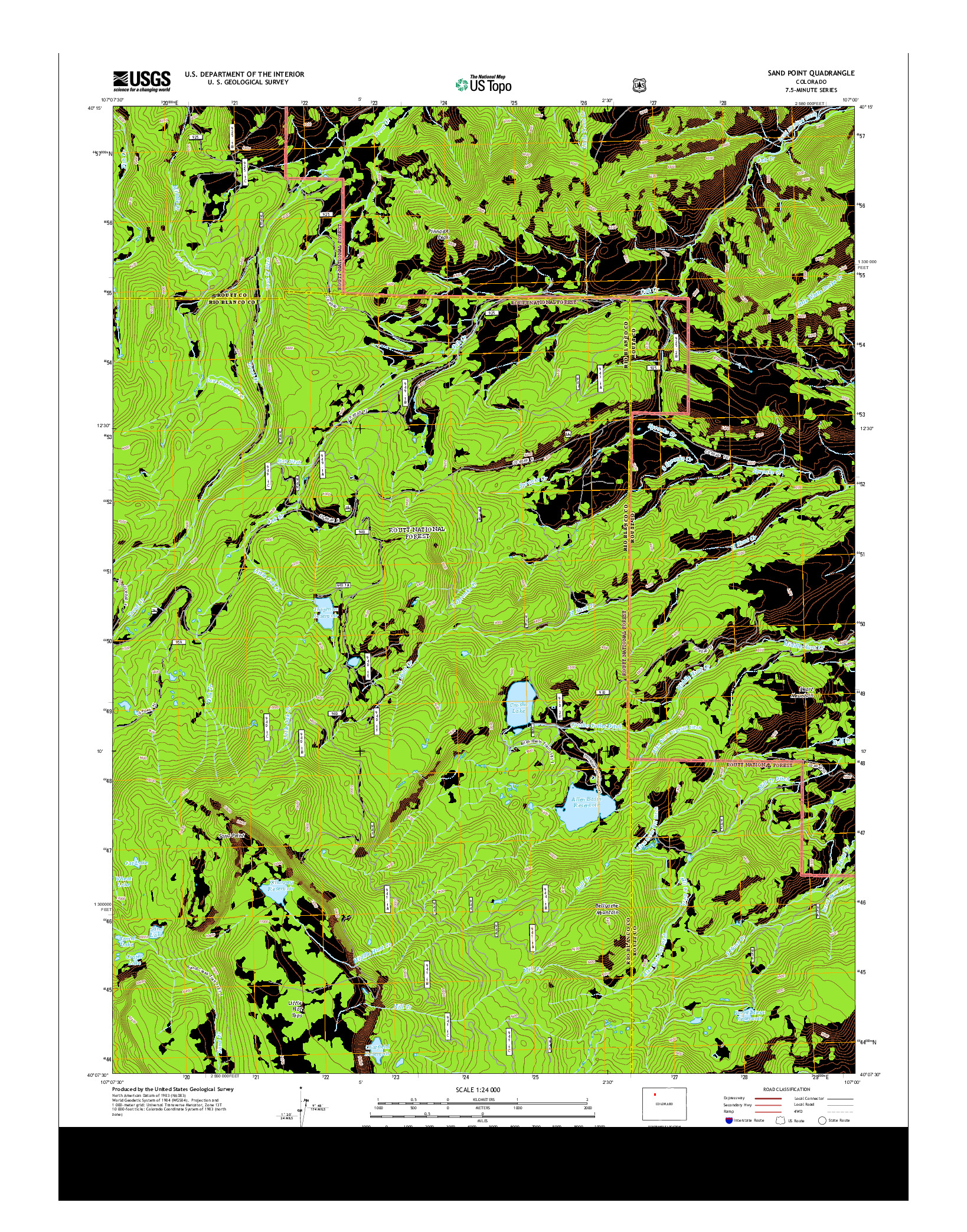 USGS US TOPO 7.5-MINUTE MAP FOR SAND POINT, CO 2013