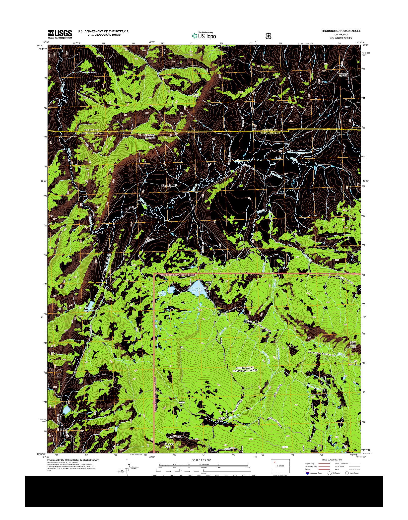 USGS US TOPO 7.5-MINUTE MAP FOR THORNBURGH, CO 2013