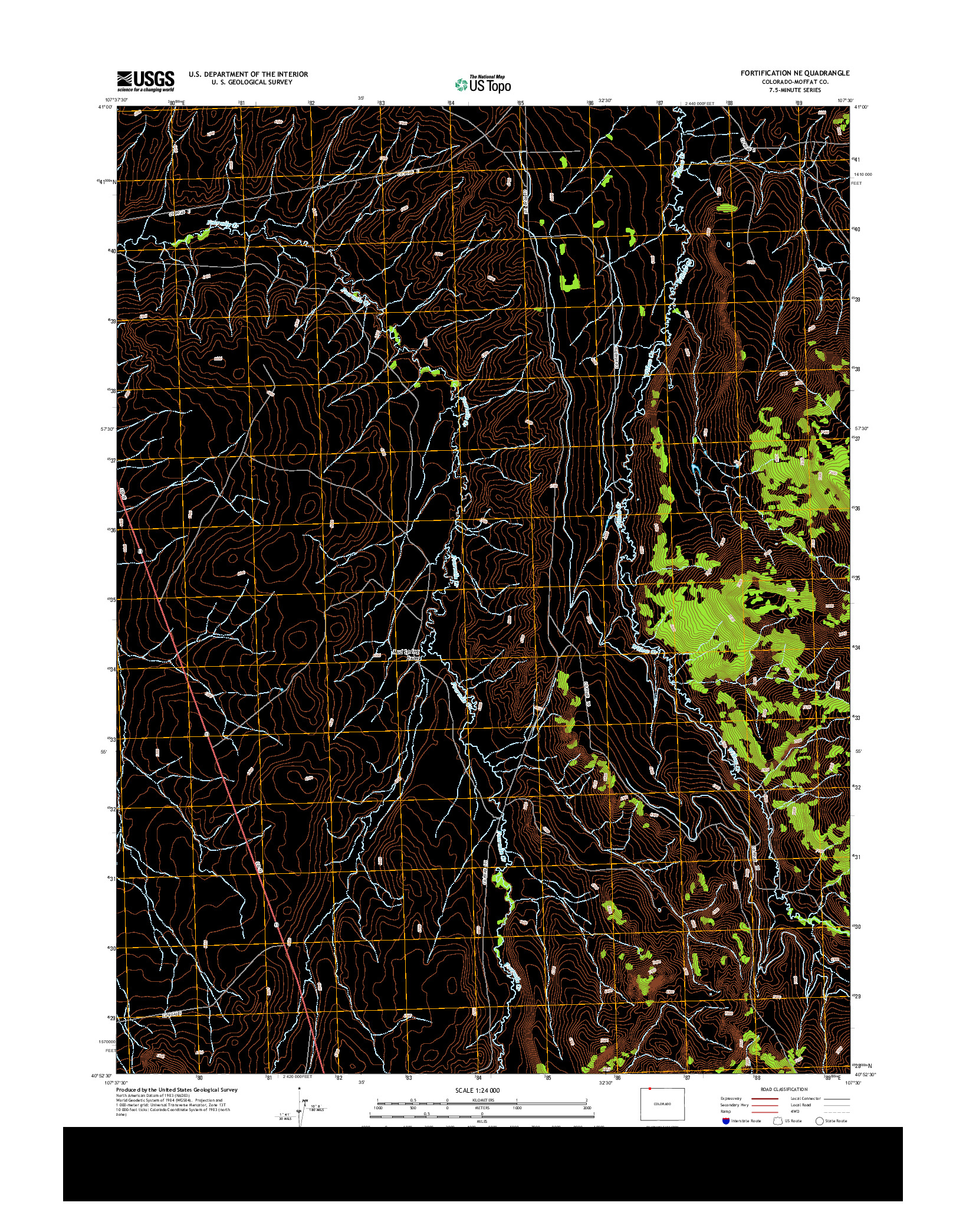 USGS US TOPO 7.5-MINUTE MAP FOR FORTIFICATION NE, CO 2013