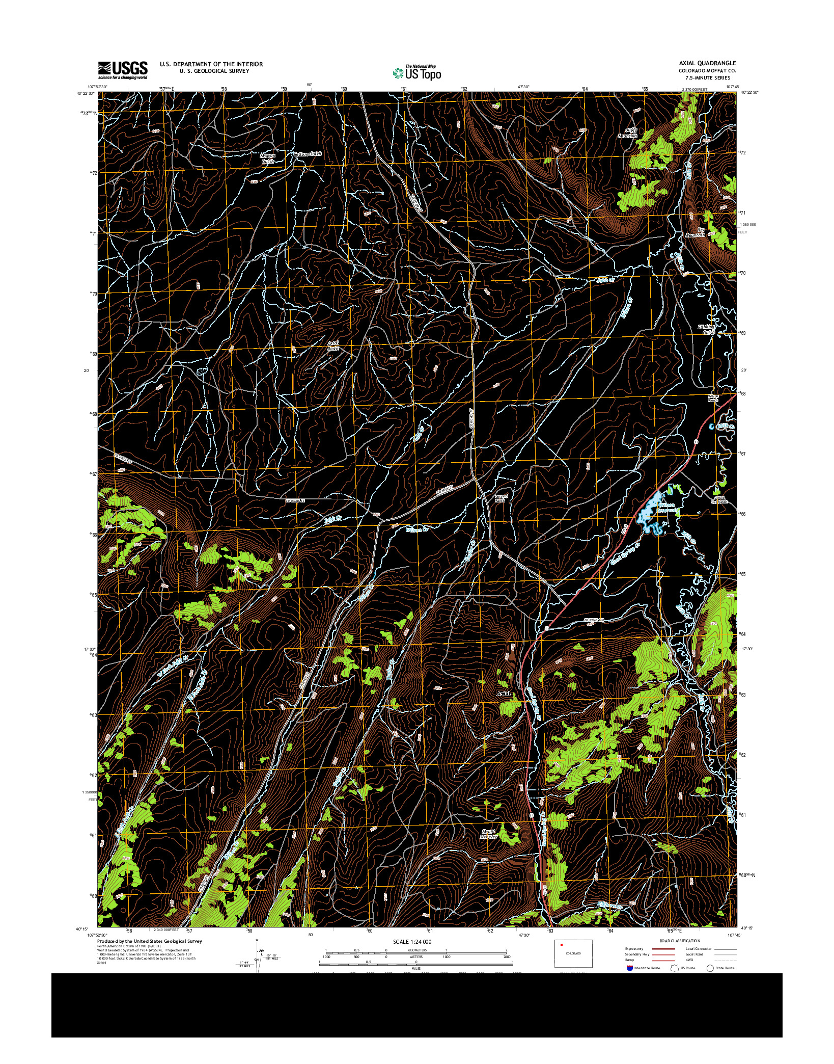 USGS US TOPO 7.5-MINUTE MAP FOR AXIAL, CO 2013