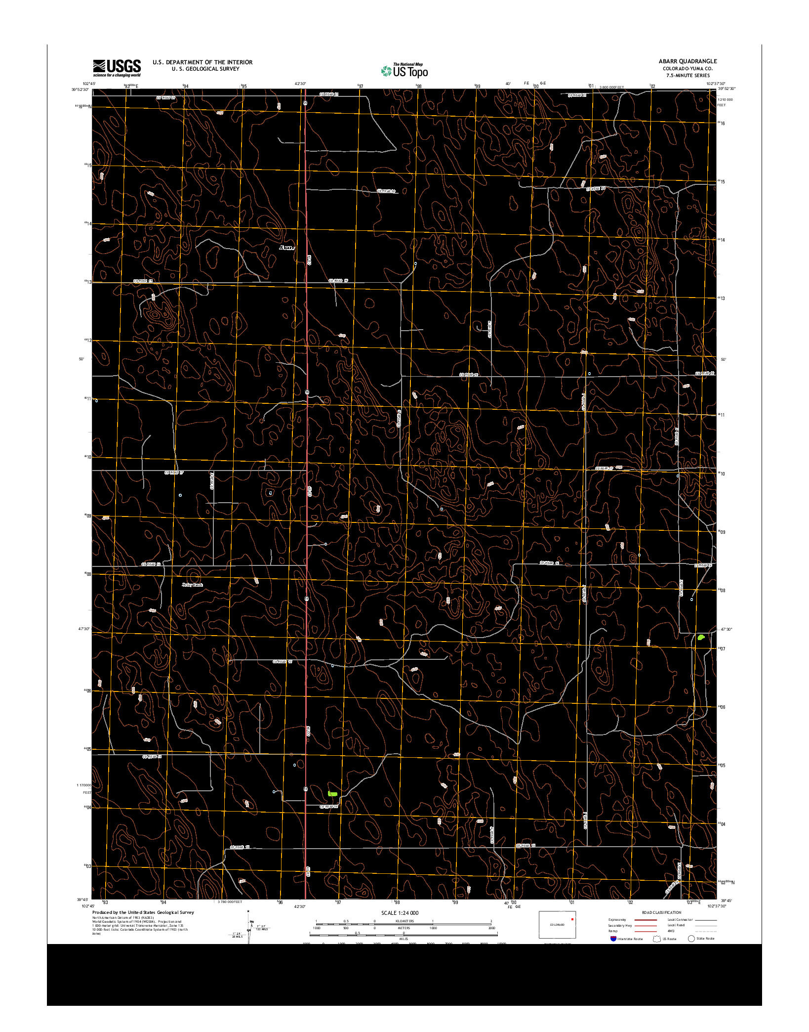 USGS US TOPO 7.5-MINUTE MAP FOR ABARR, CO 2013