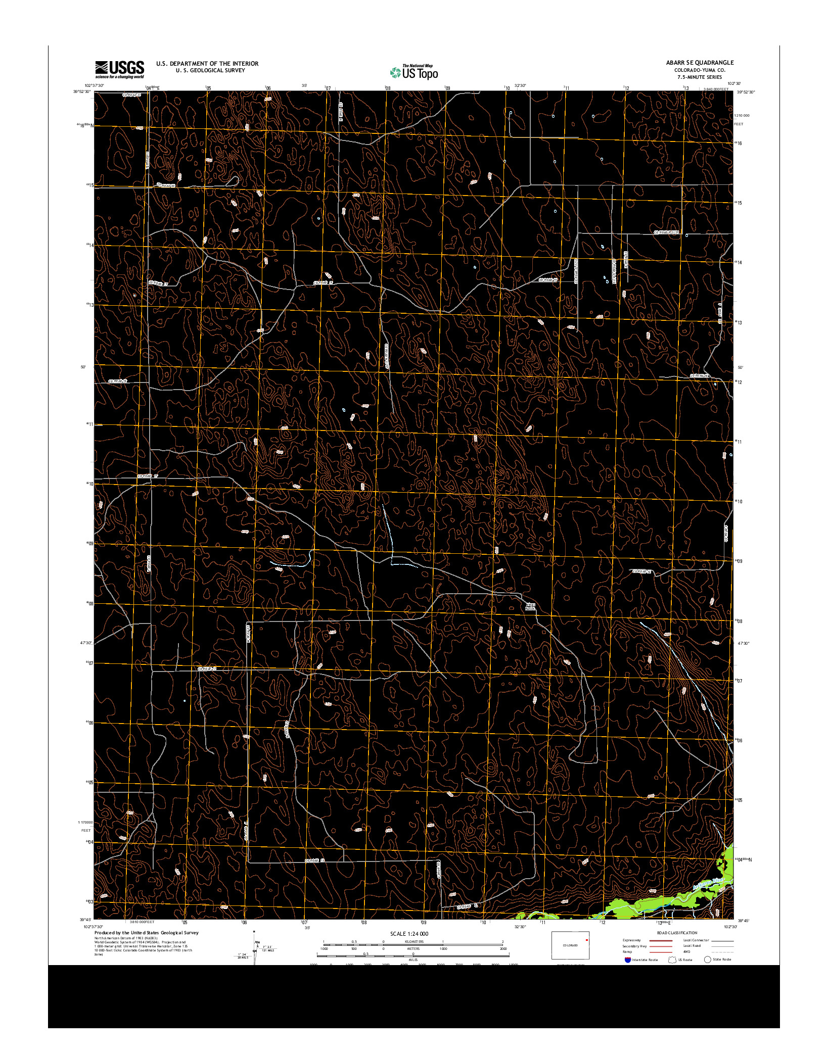 USGS US TOPO 7.5-MINUTE MAP FOR ABARR SE, CO 2013