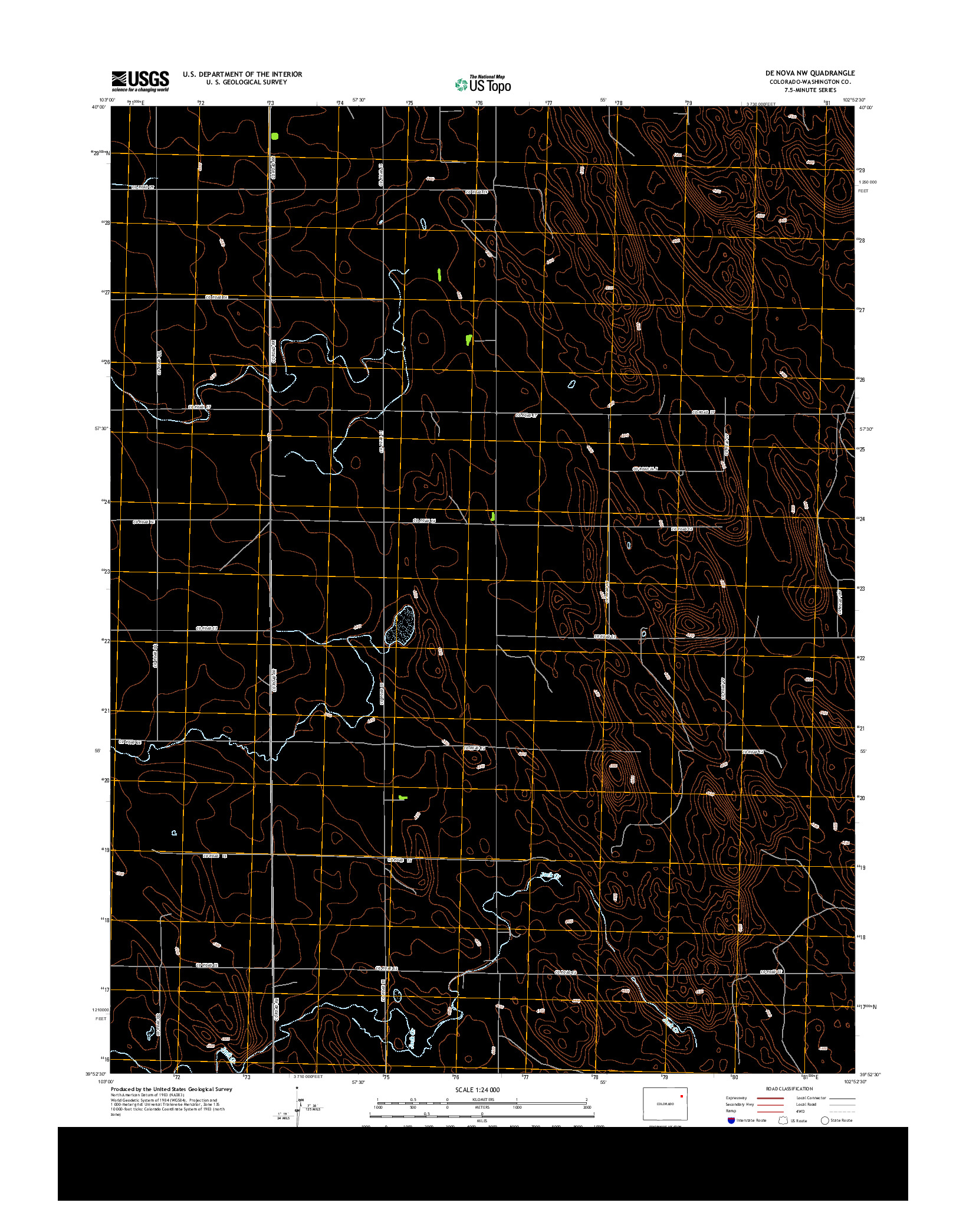 USGS US TOPO 7.5-MINUTE MAP FOR DE NOVA NW, CO 2013