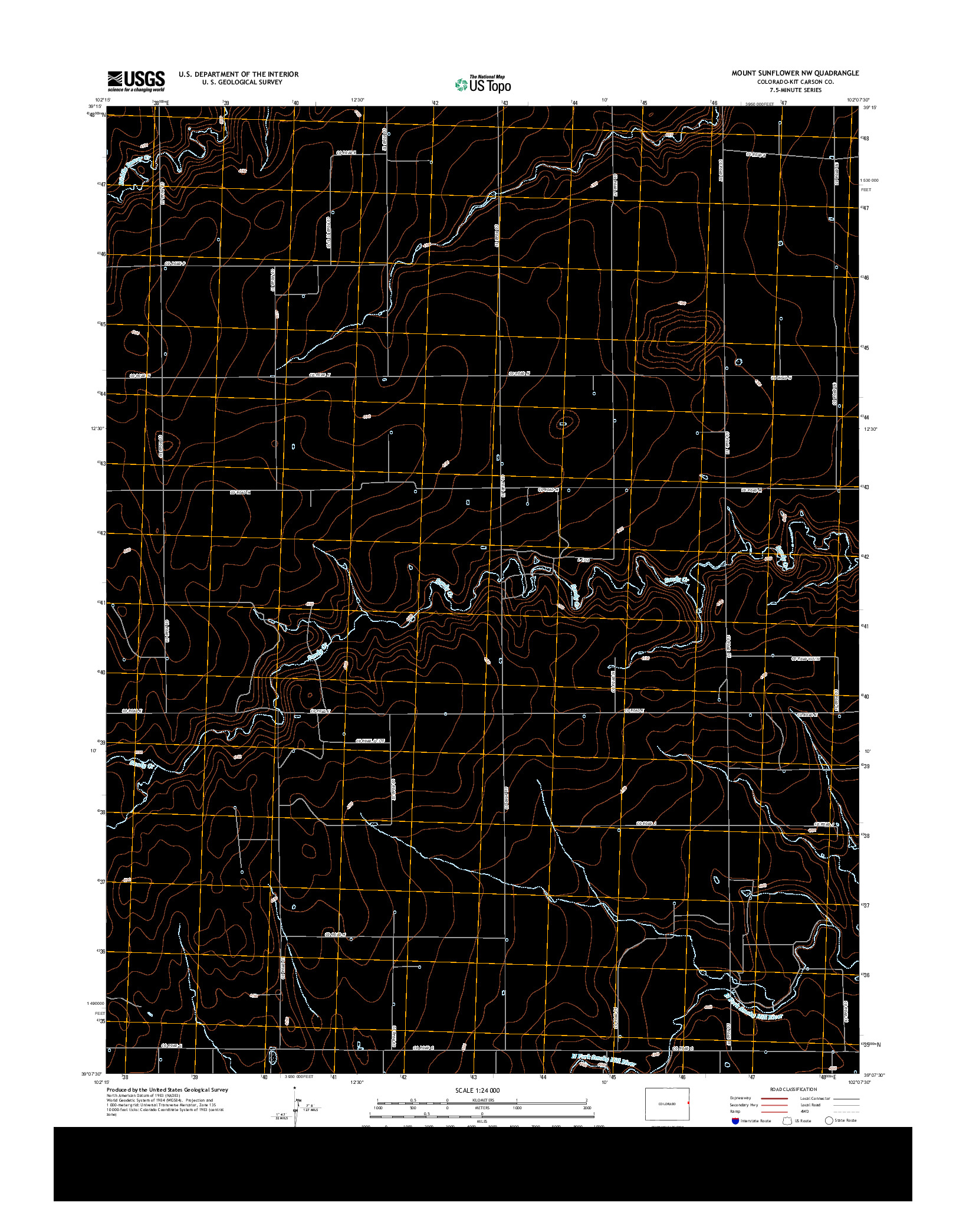 USGS US TOPO 7.5-MINUTE MAP FOR MOUNT SUNFLOWER NW, CO 2013