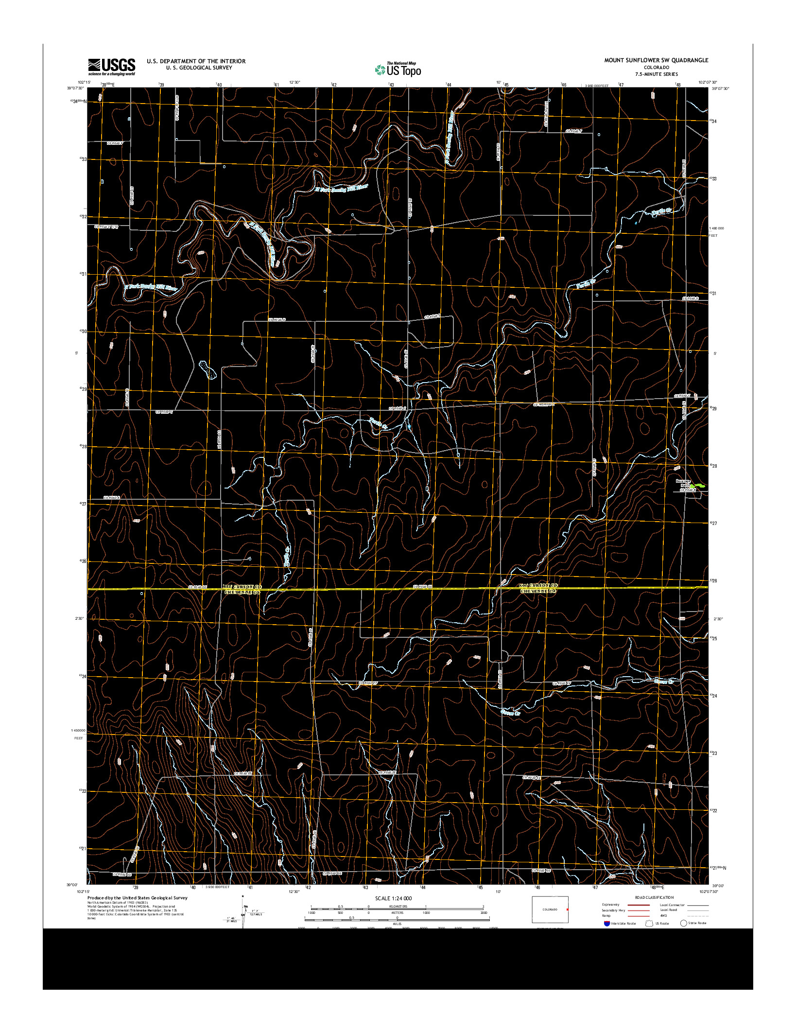 USGS US TOPO 7.5-MINUTE MAP FOR MOUNT SUNFLOWER SW, CO 2013