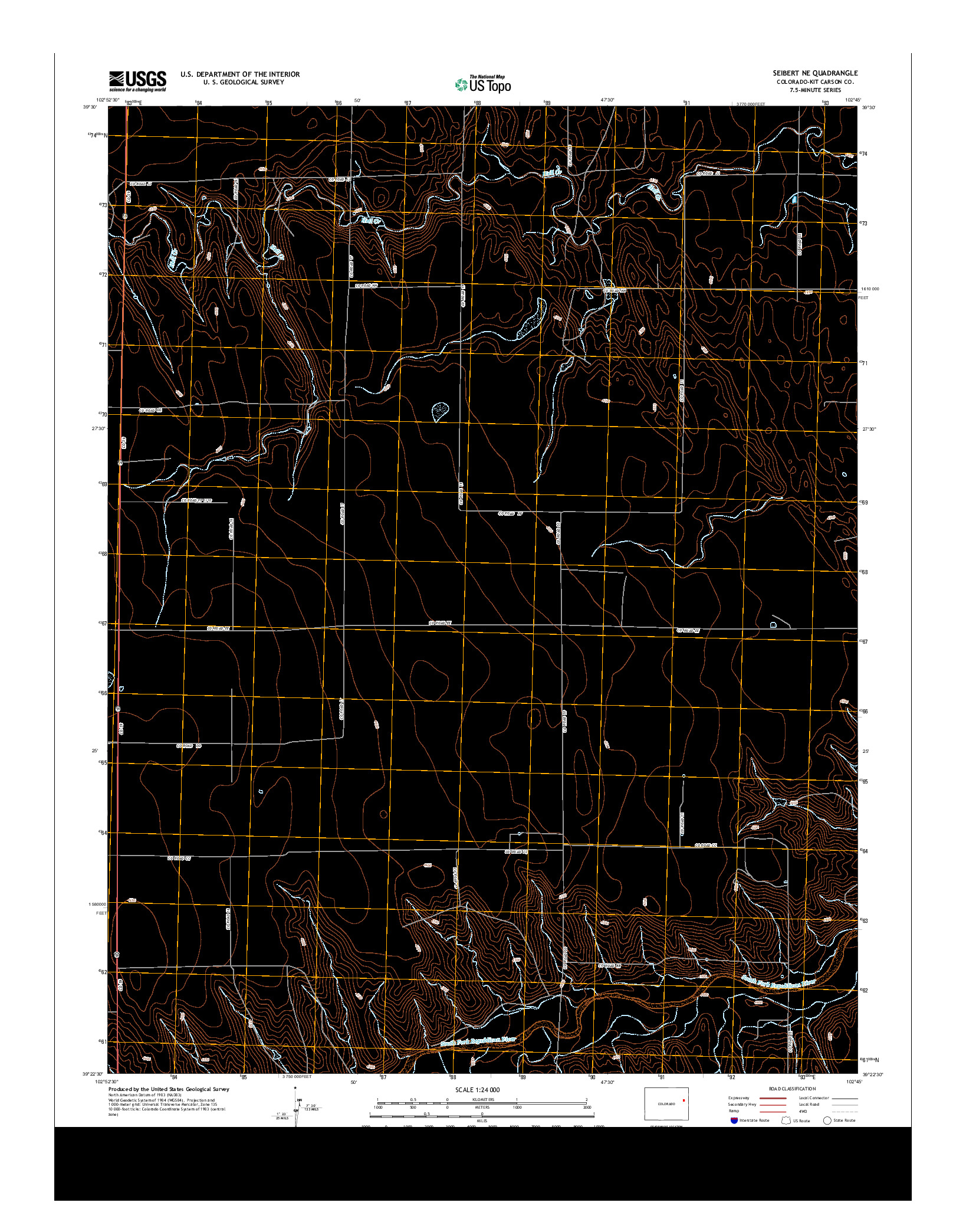 USGS US TOPO 7.5-MINUTE MAP FOR SEIBERT NE, CO 2013
