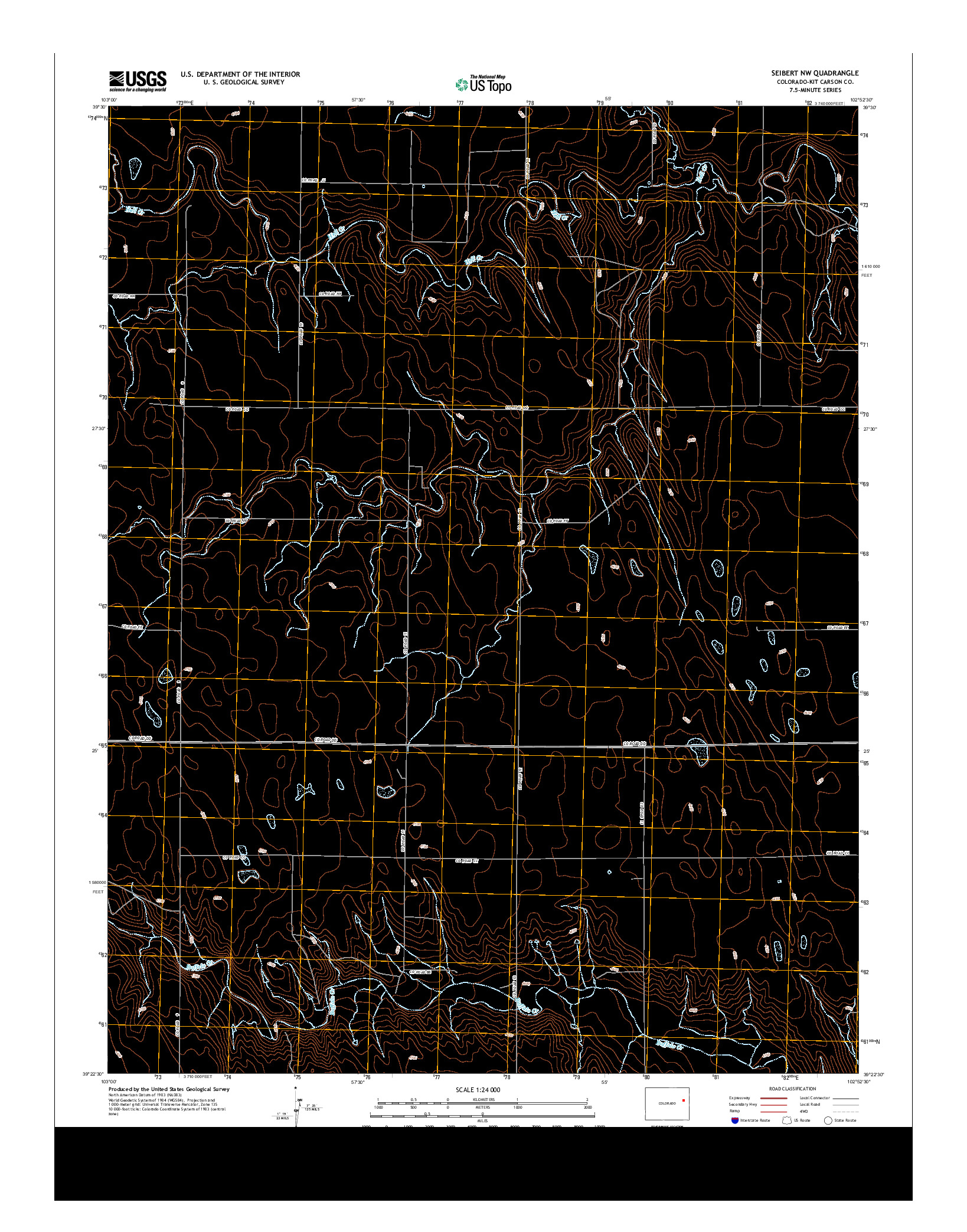 USGS US TOPO 7.5-MINUTE MAP FOR SEIBERT NW, CO 2013