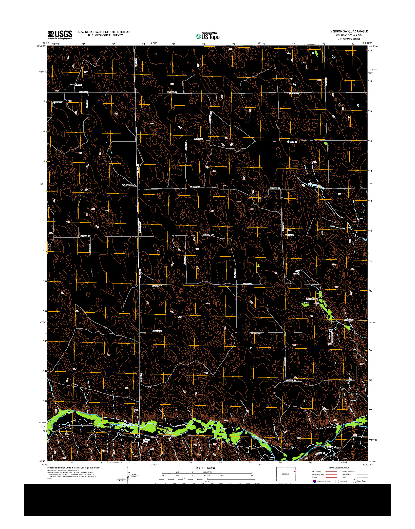 USGS US TOPO 7.5-MINUTE MAP FOR VERNON SW, CO 2013