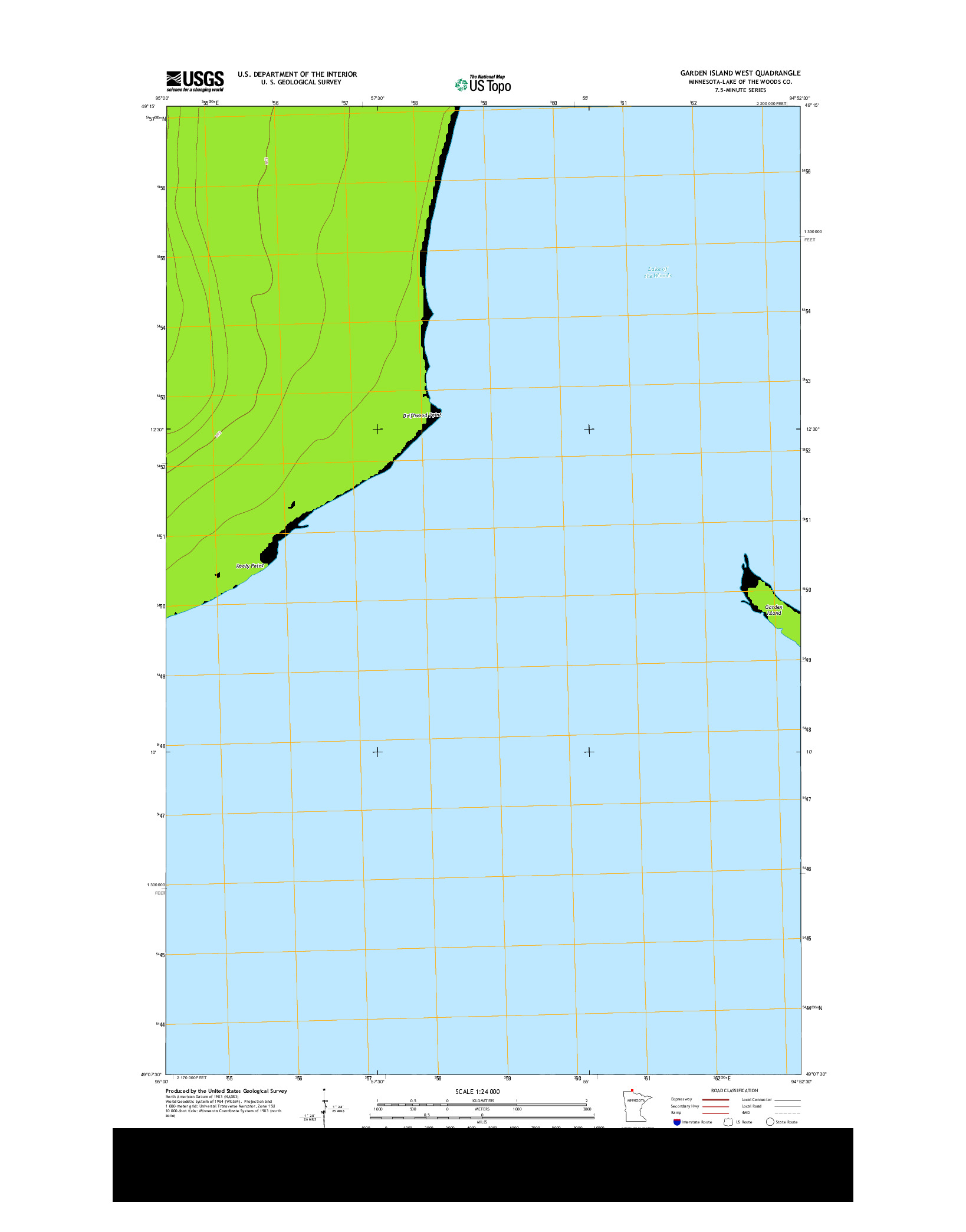 USGS US TOPO 7.5-MINUTE MAP FOR GARDEN ISLAND WEST, MN 2013