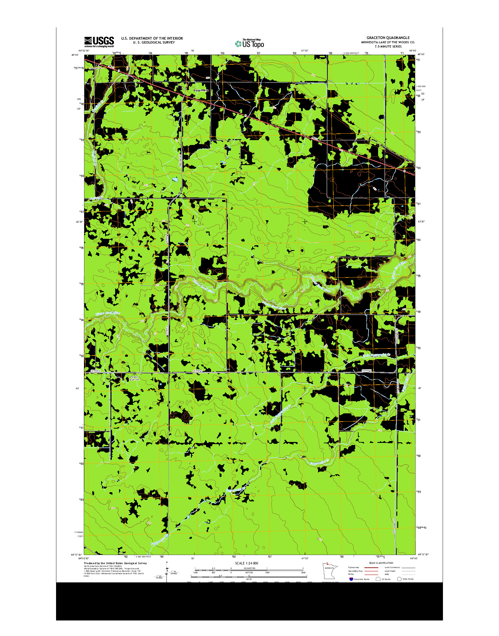 USGS US TOPO 7.5-MINUTE MAP FOR GRACETON, MN 2013