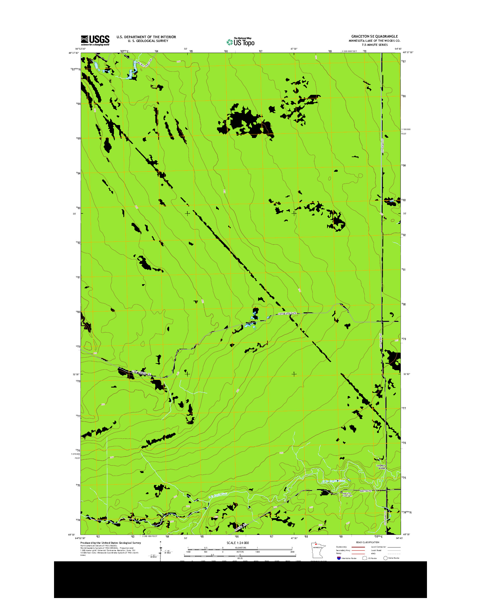 USGS US TOPO 7.5-MINUTE MAP FOR GRACETON SE, MN 2013