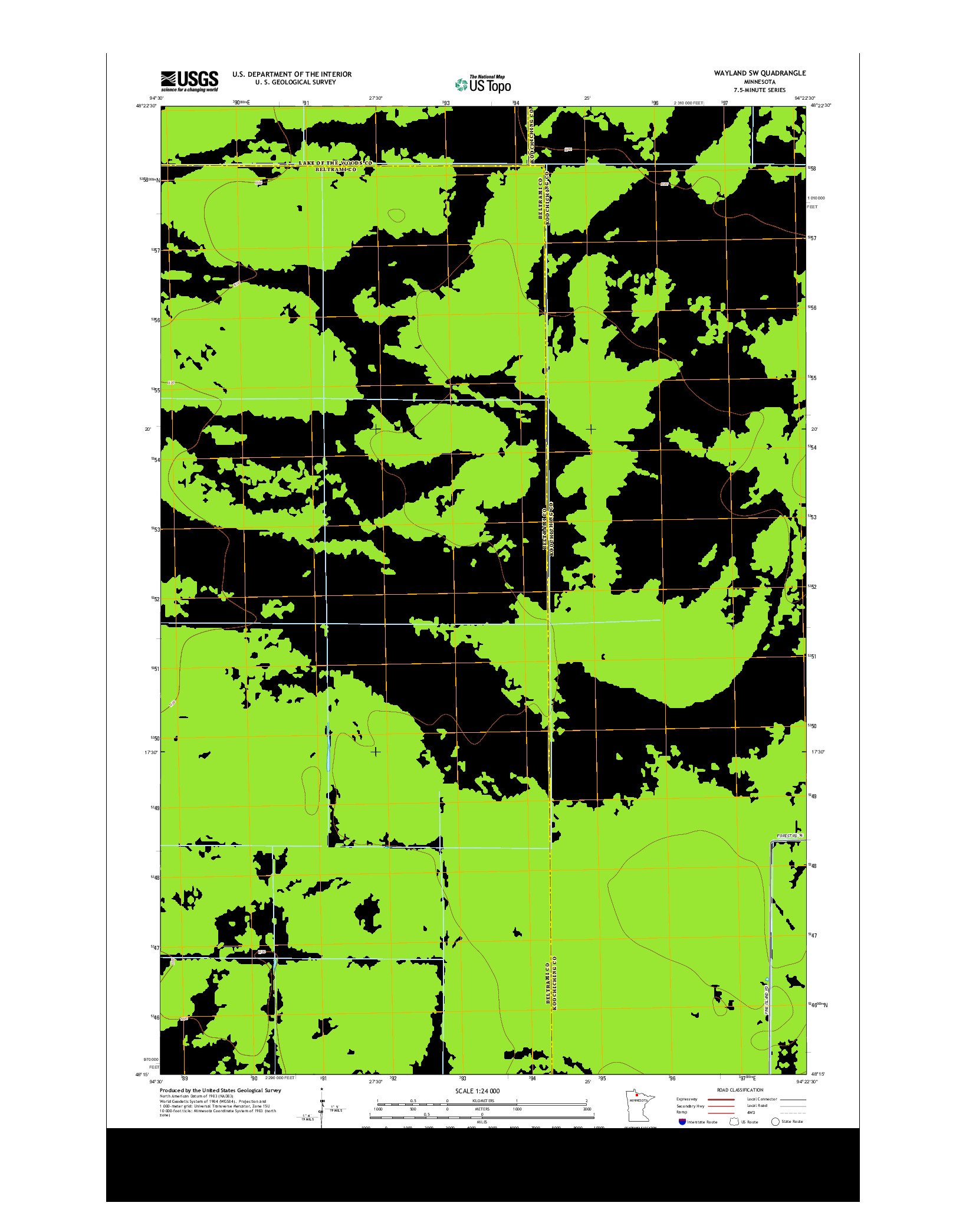 USGS US TOPO 7.5-MINUTE MAP FOR WAYLAND SW, MN 2013