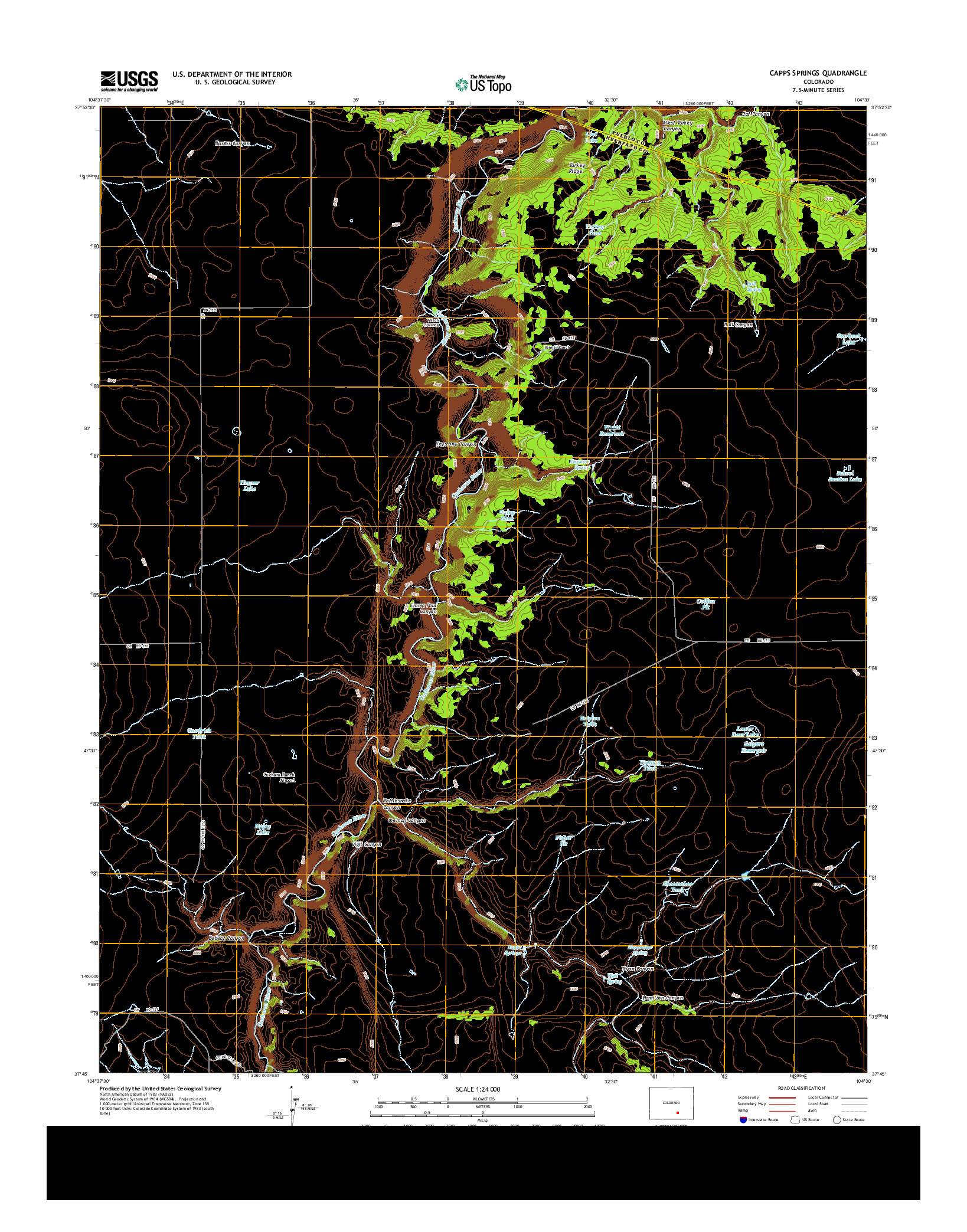 USGS US TOPO 7.5-MINUTE MAP FOR CAPPS SPRINGS, CO 2013