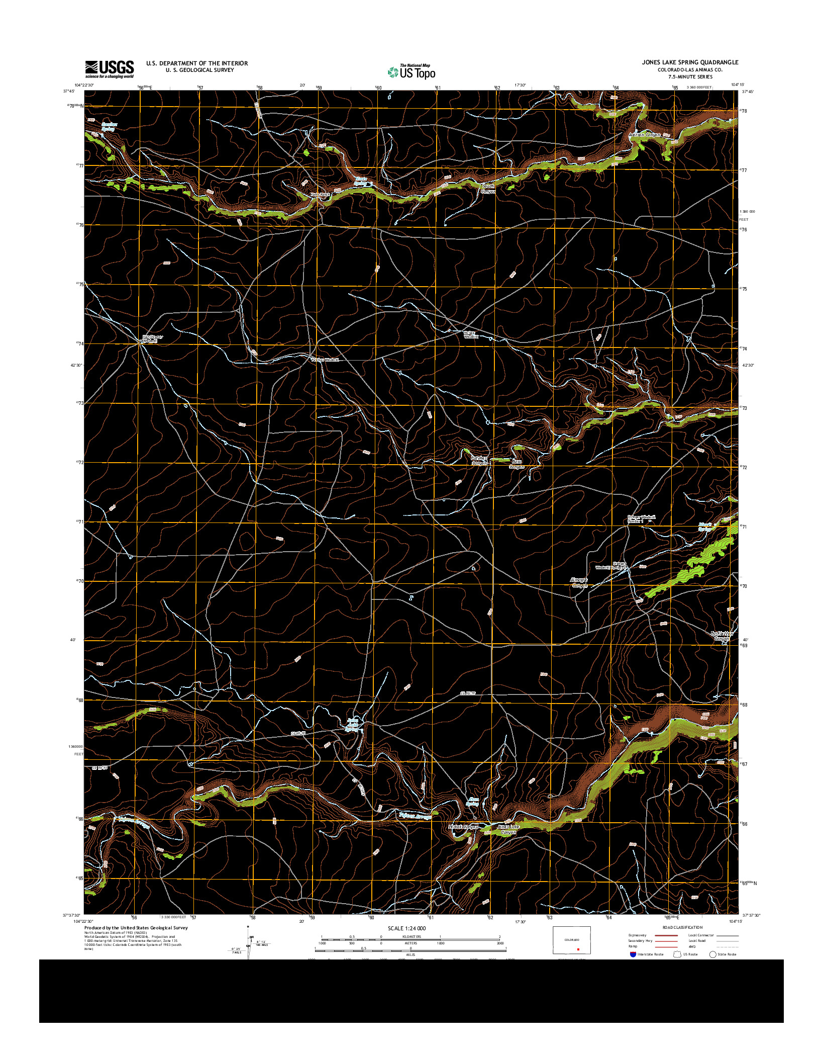 USGS US TOPO 7.5-MINUTE MAP FOR JONES LAKE SPRING, CO 2013