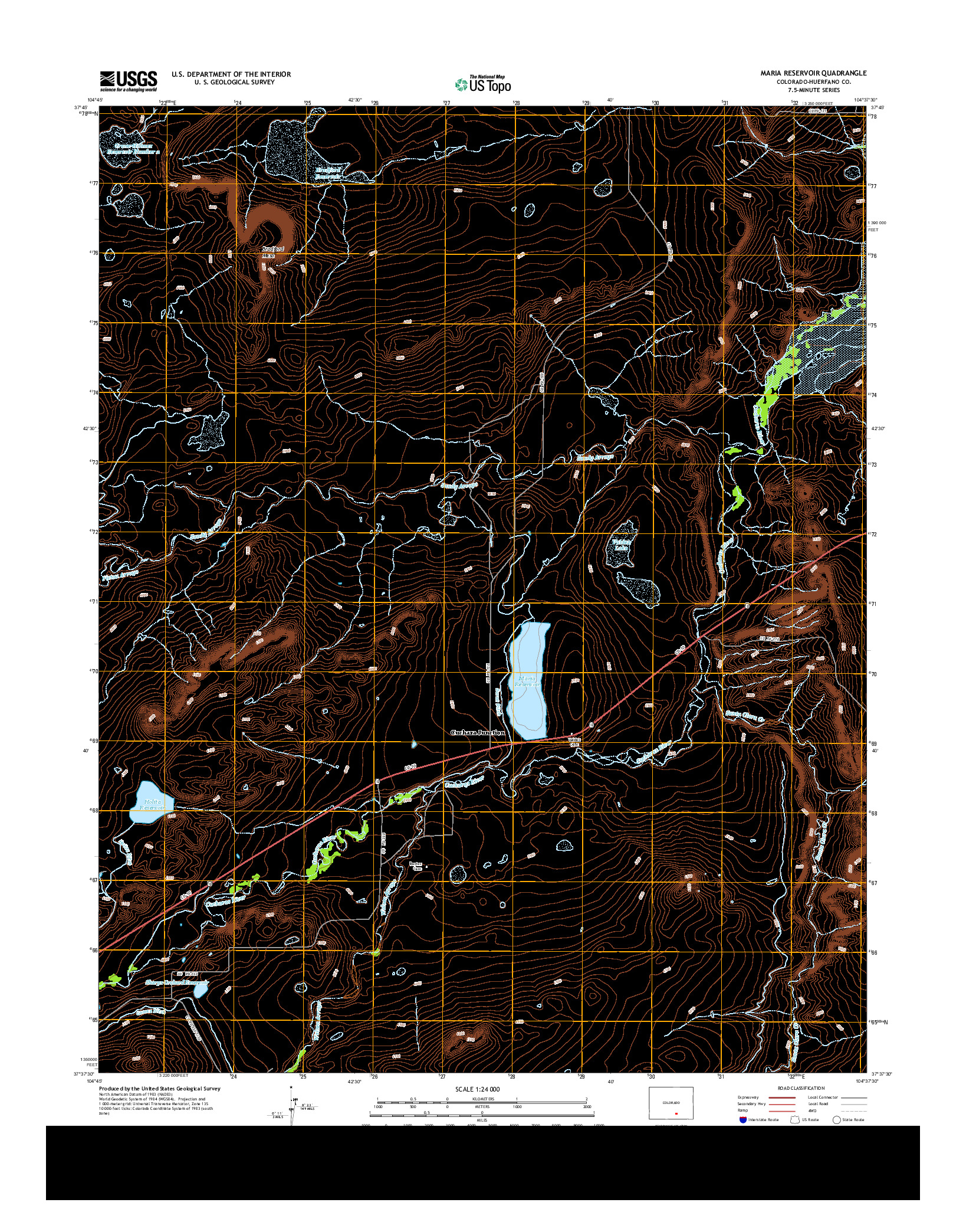 USGS US TOPO 7.5-MINUTE MAP FOR MARIA RESERVOIR, CO 2013