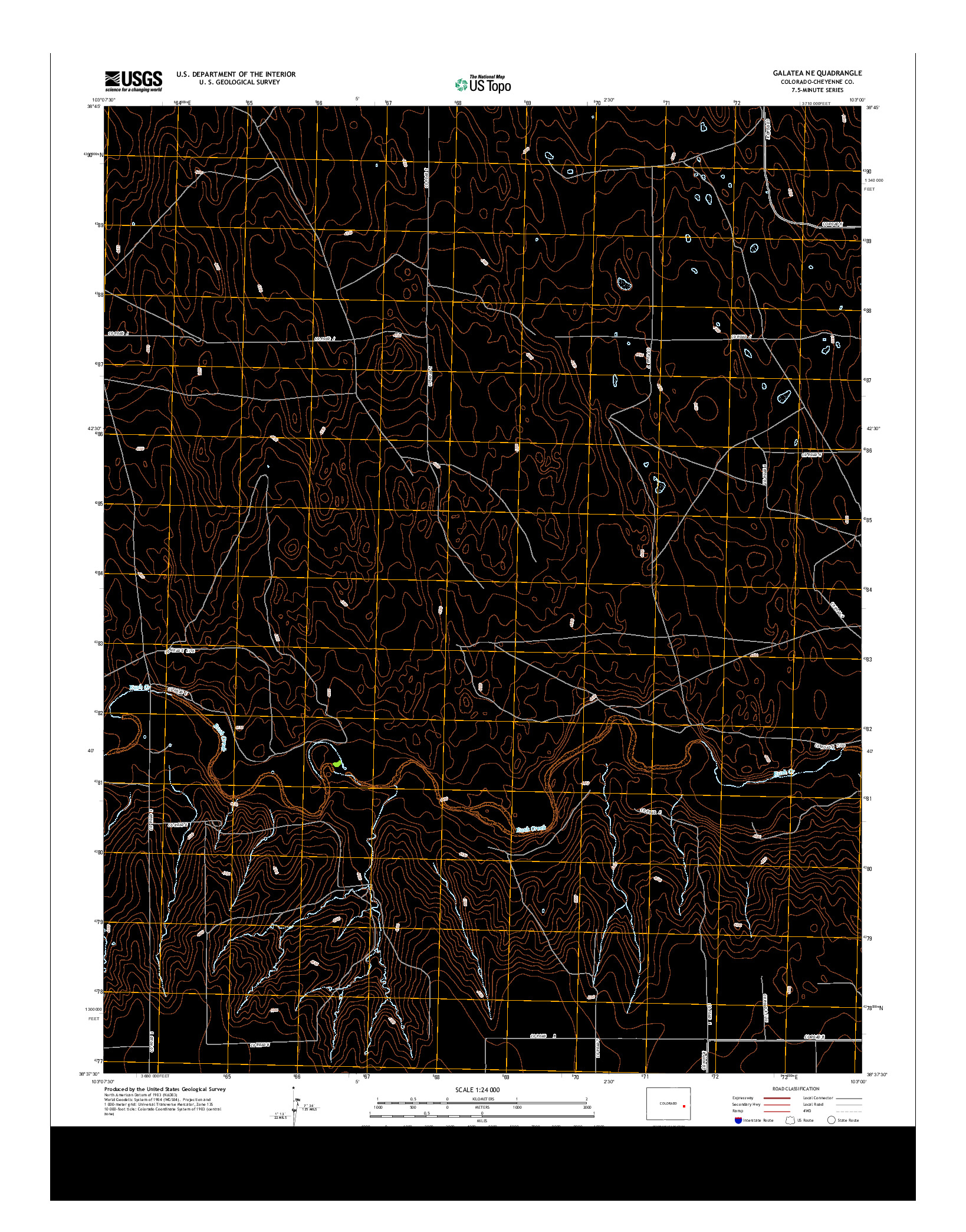 USGS US TOPO 7.5-MINUTE MAP FOR GALATEA NE, CO 2013