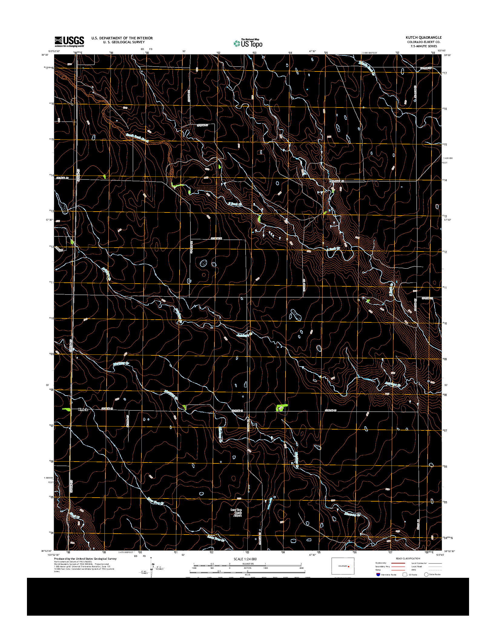 USGS US TOPO 7.5-MINUTE MAP FOR KUTCH, CO 2013