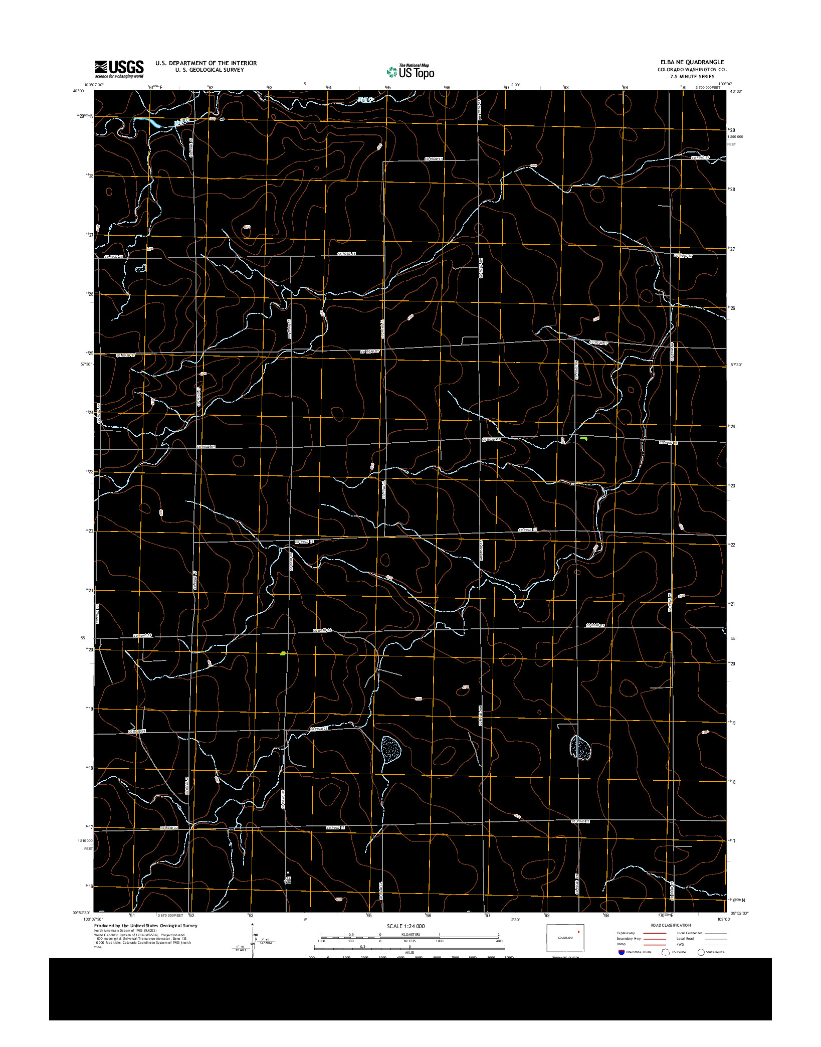 USGS US TOPO 7.5-MINUTE MAP FOR ELBA NE, CO 2013