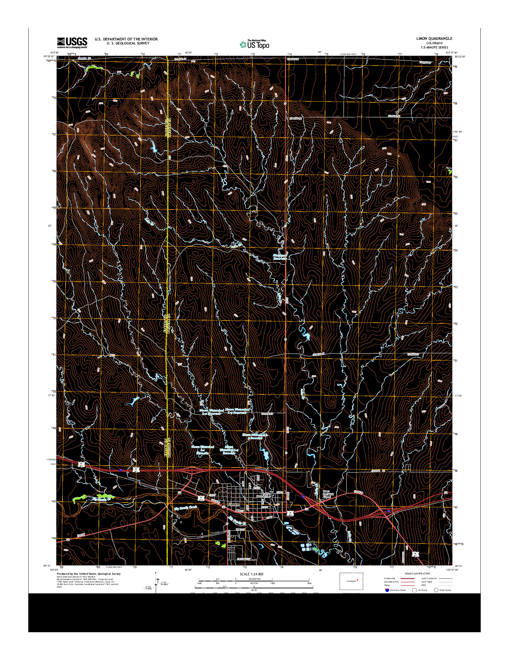 USGS US TOPO 7.5-MINUTE MAP FOR LIMON, CO 2013