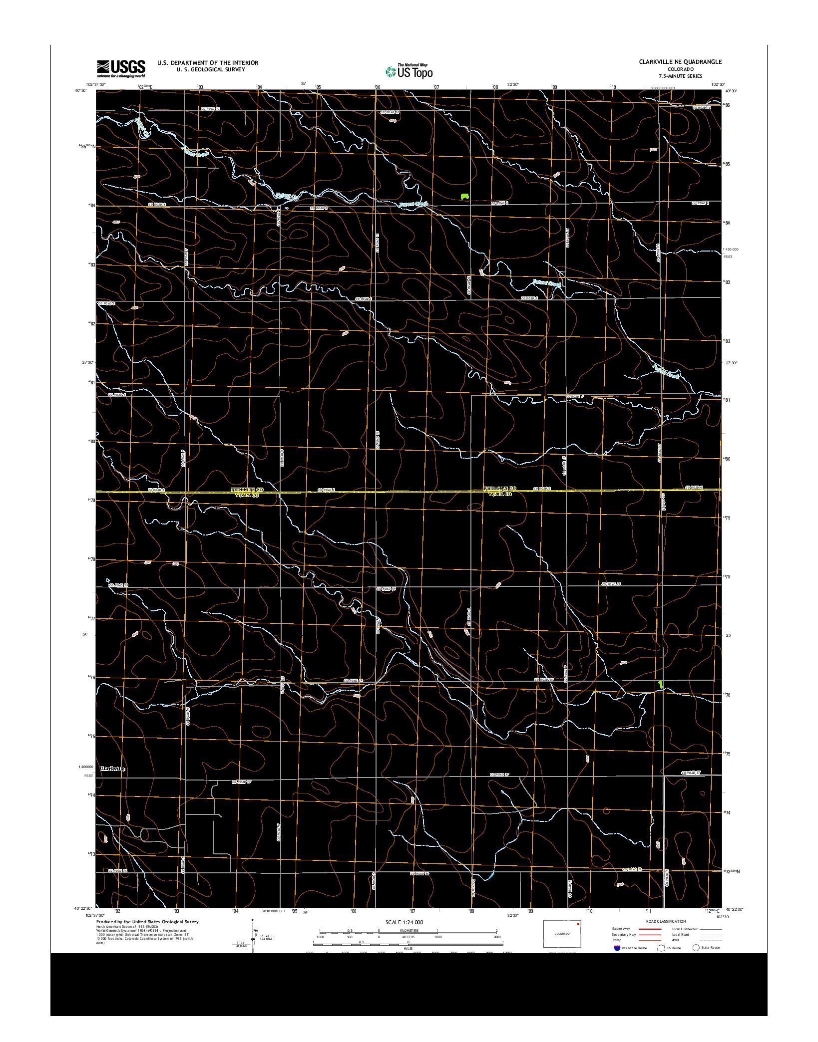 USGS US TOPO 7.5-MINUTE MAP FOR CLARKVILLE NE, CO 2013