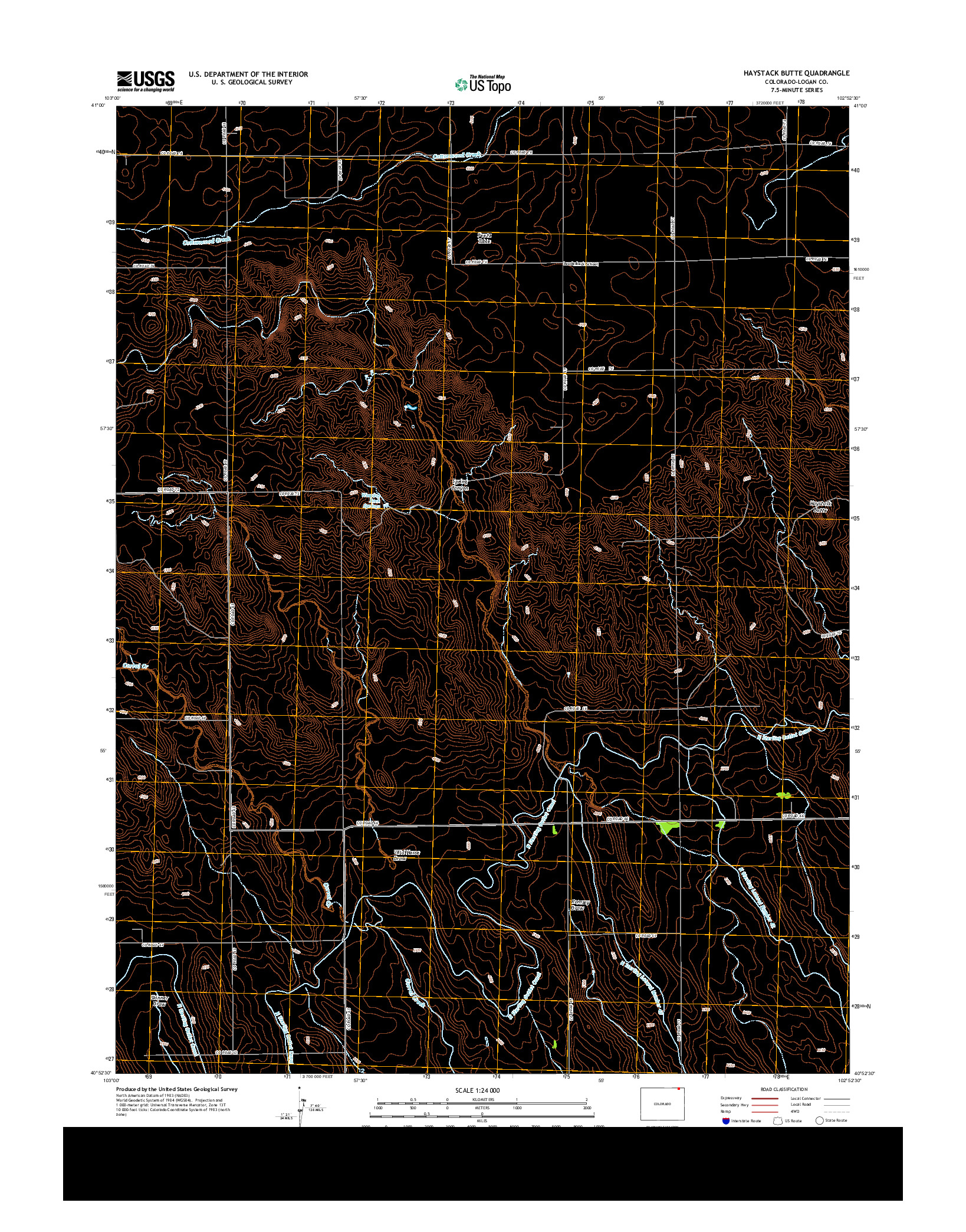 USGS US TOPO 7.5-MINUTE MAP FOR HAYSTACK BUTTE, CO 2013