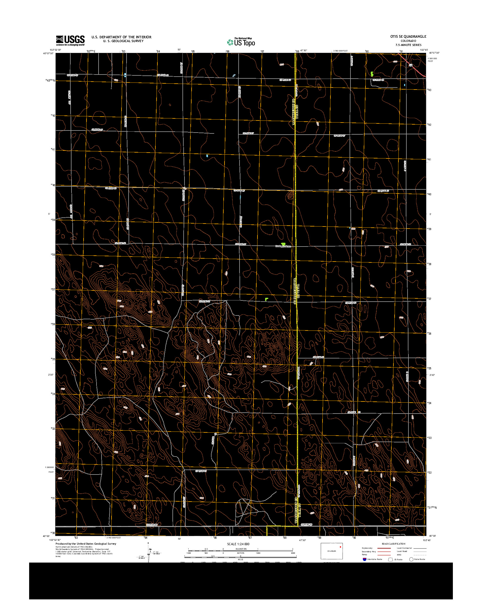 USGS US TOPO 7.5-MINUTE MAP FOR OTIS SE, CO 2013