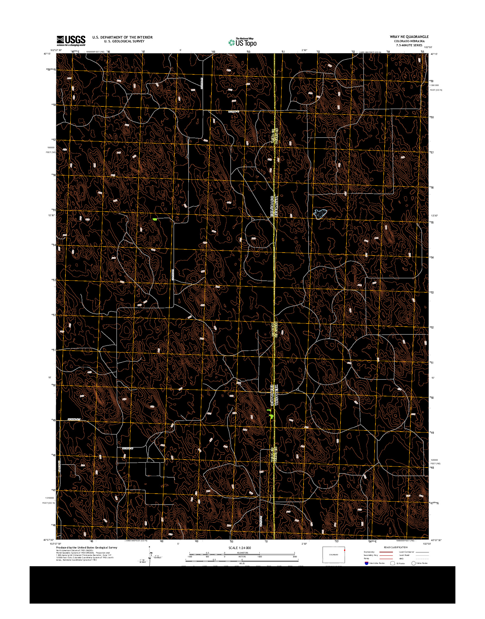 USGS US TOPO 7.5-MINUTE MAP FOR WRAY NE, CO-NE 2013