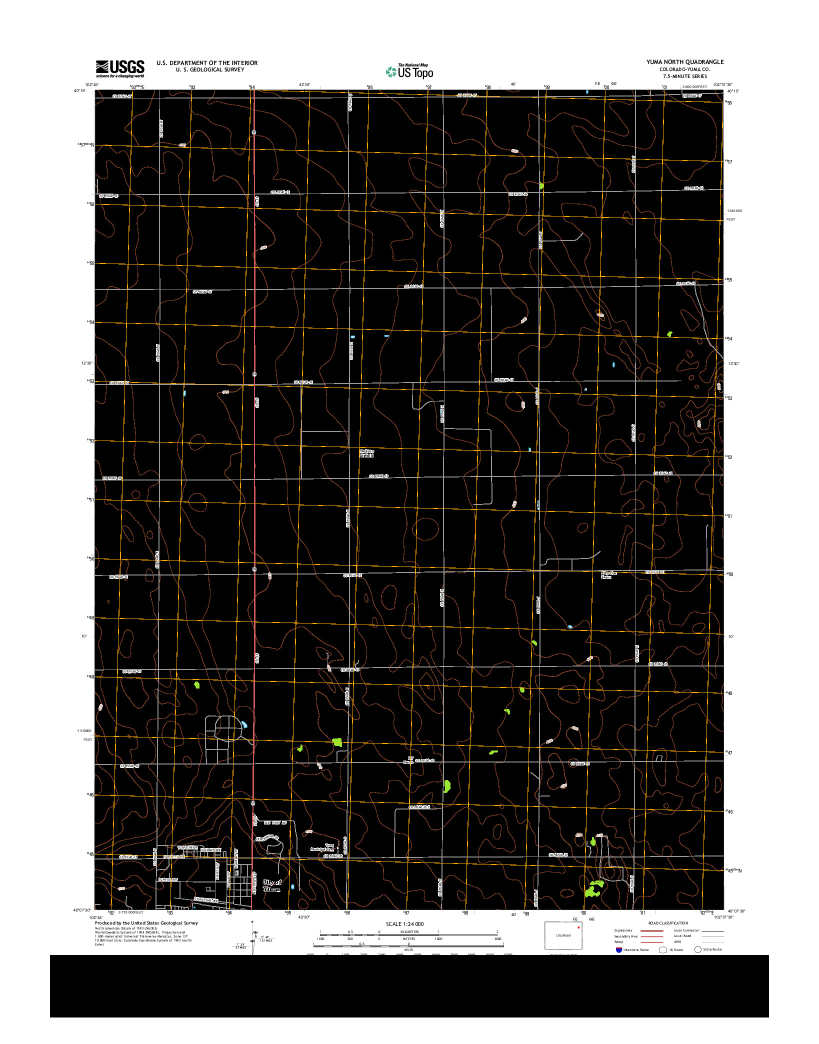 USGS US TOPO 7.5-MINUTE MAP FOR YUMA NORTH, CO 2013