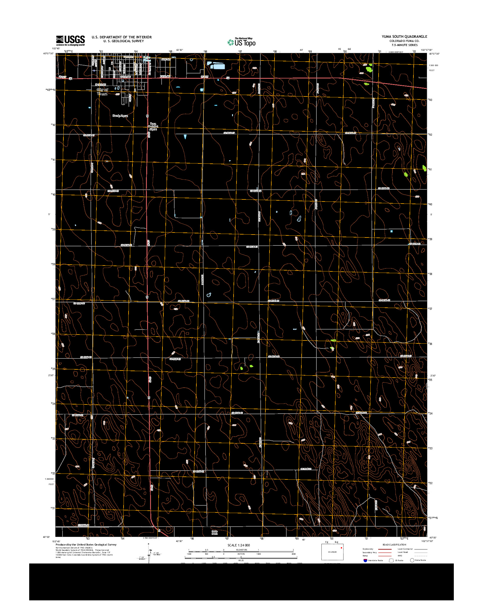 USGS US TOPO 7.5-MINUTE MAP FOR YUMA SOUTH, CO 2013