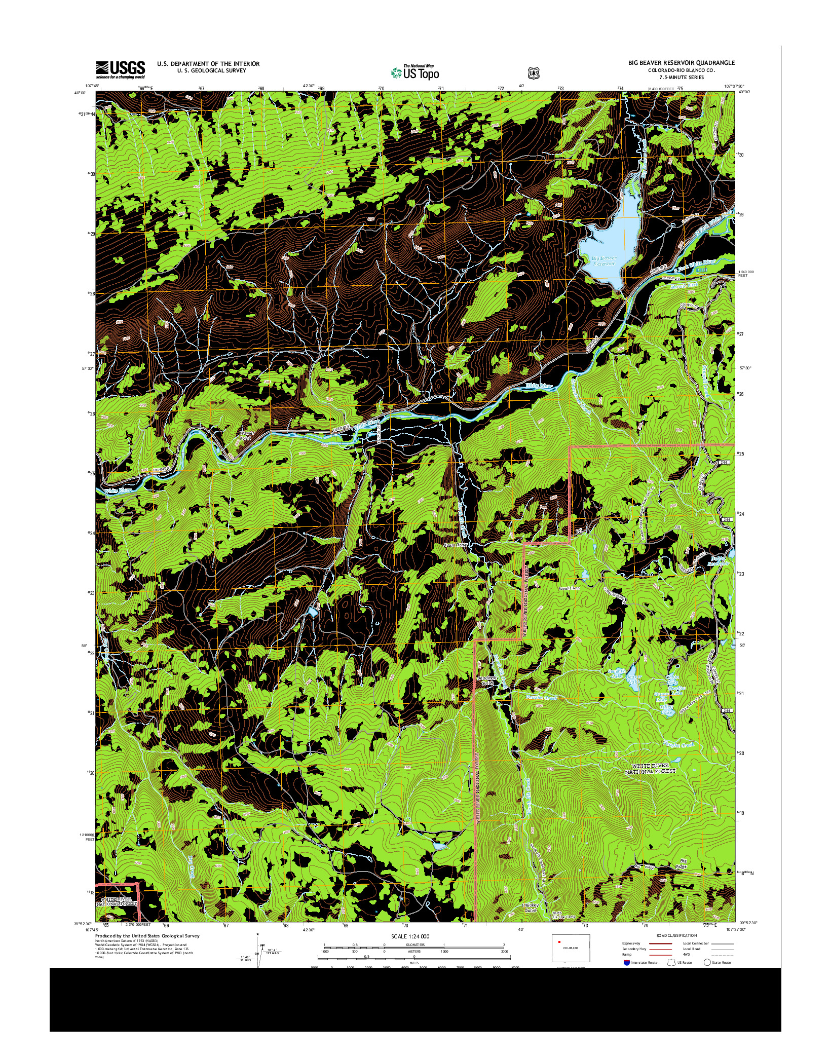 USGS US TOPO 7.5-MINUTE MAP FOR BIG BEAVER RESERVOIR, CO 2013