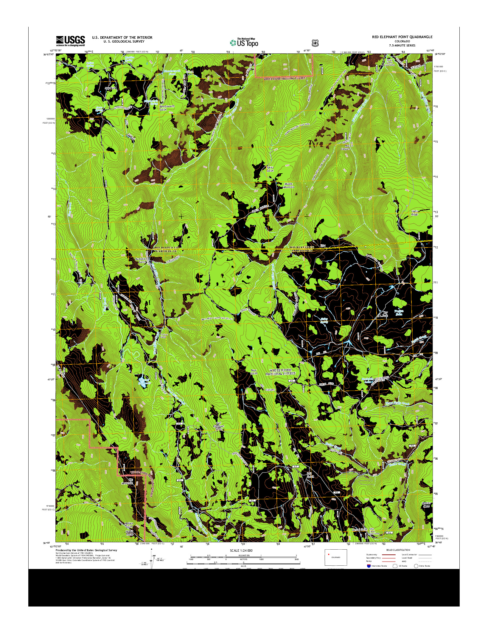 USGS US TOPO 7.5-MINUTE MAP FOR RED ELEPHANT POINT, CO 2013